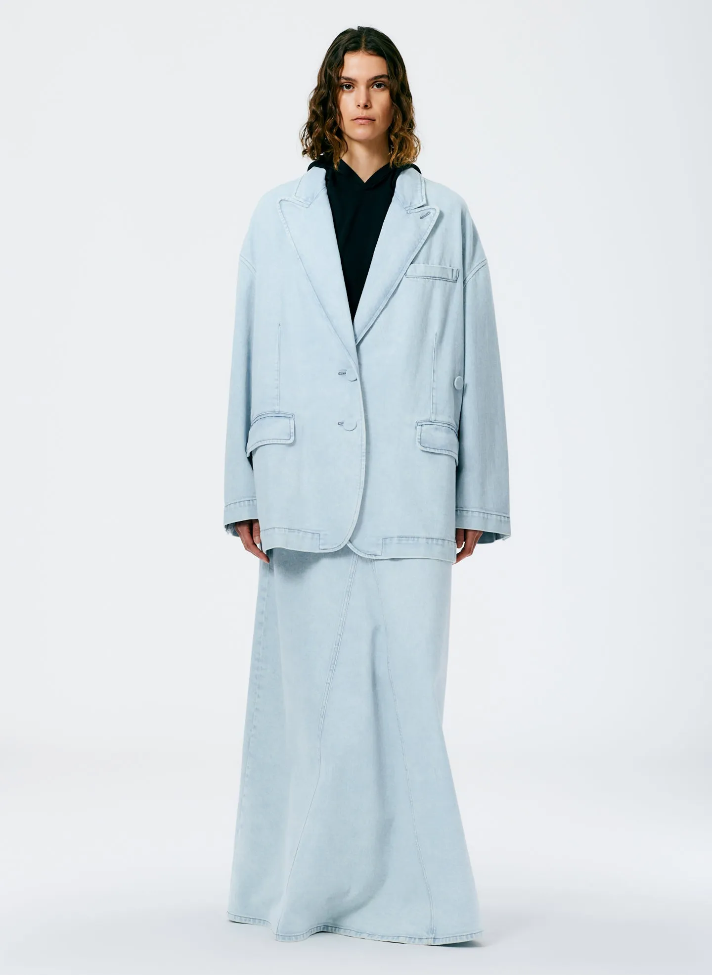 Bleached Denim Liam Blazer sold by Tibi product image thumbnail 3