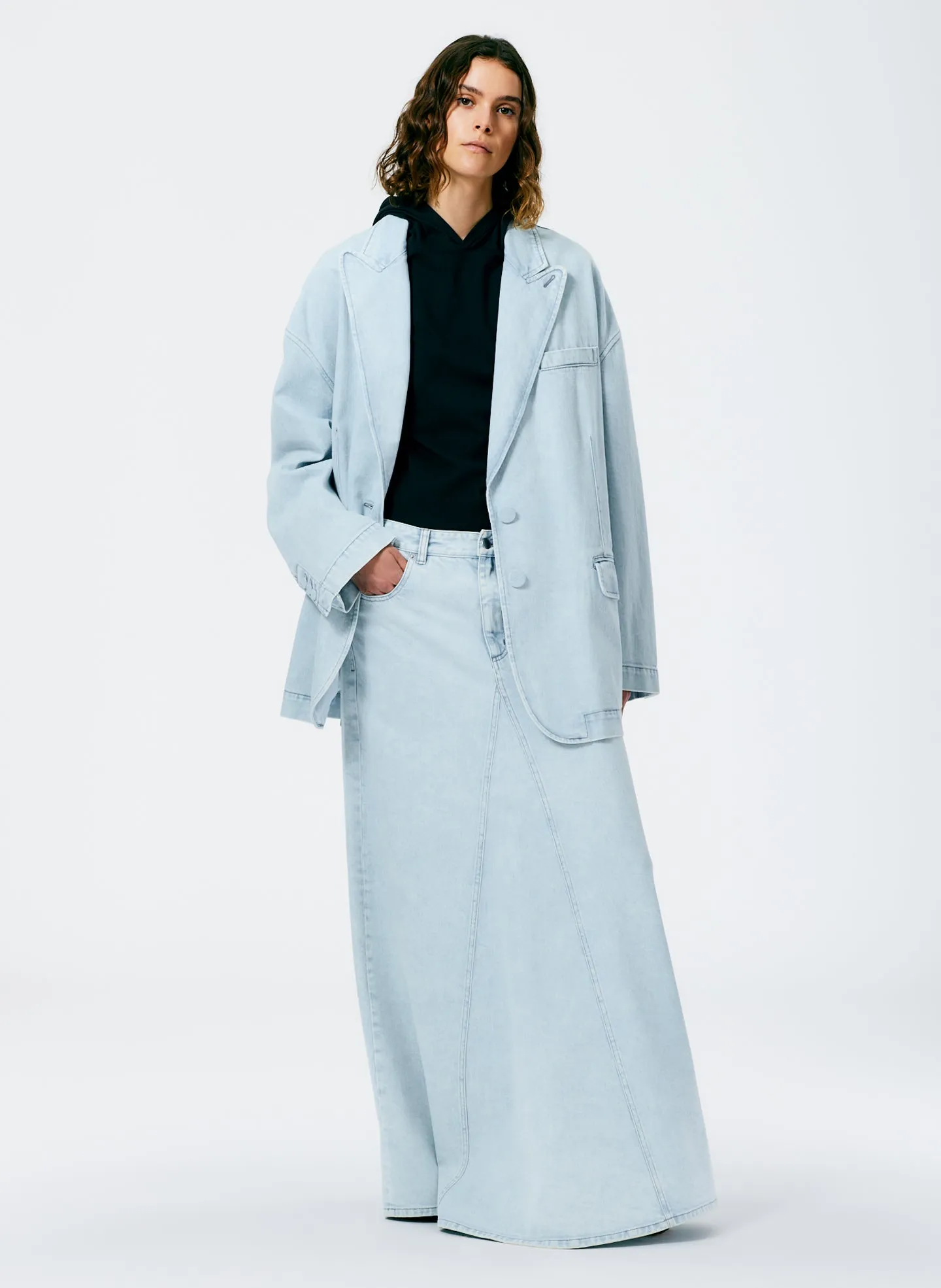 Bleached Denim Liam Blazer sold by Tibi