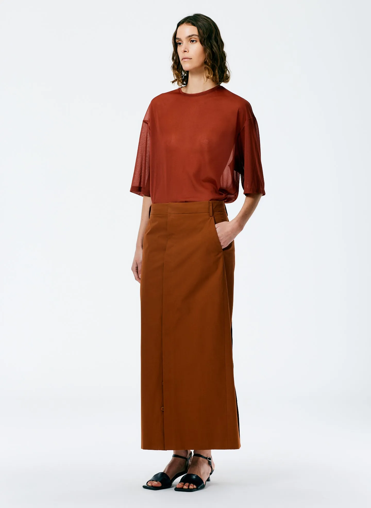 Arun Suiting Back Wrap Maxi Skirt sold by Tibi product image thumbnail 2