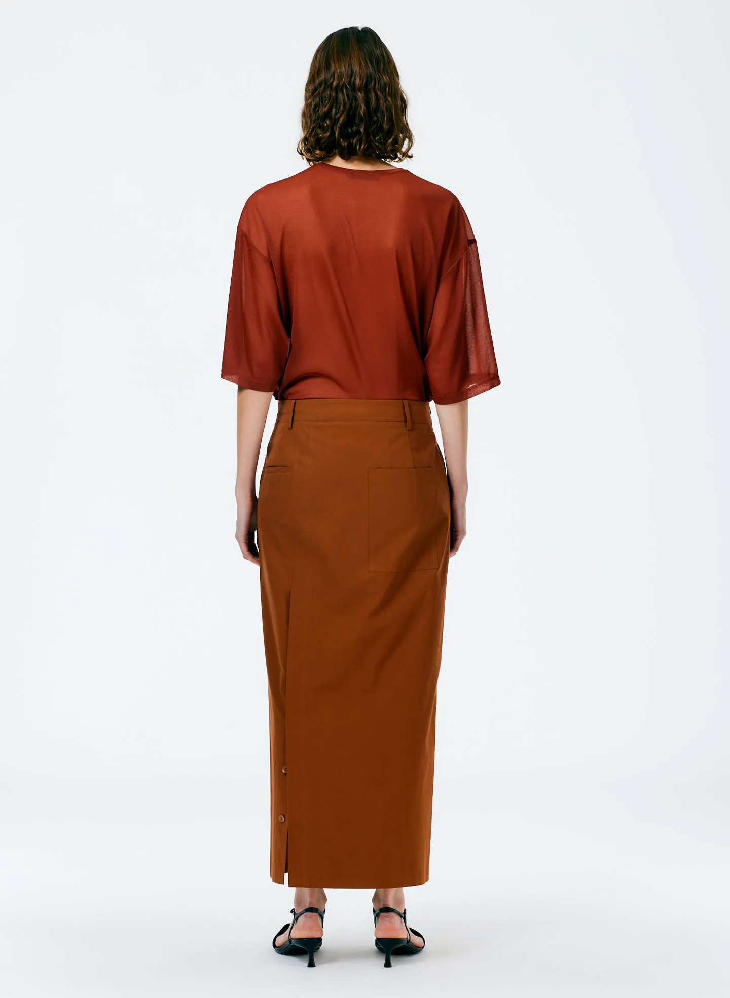Arun Suiting Back Wrap Maxi Skirt sold by Tibi product image thumbnail 3