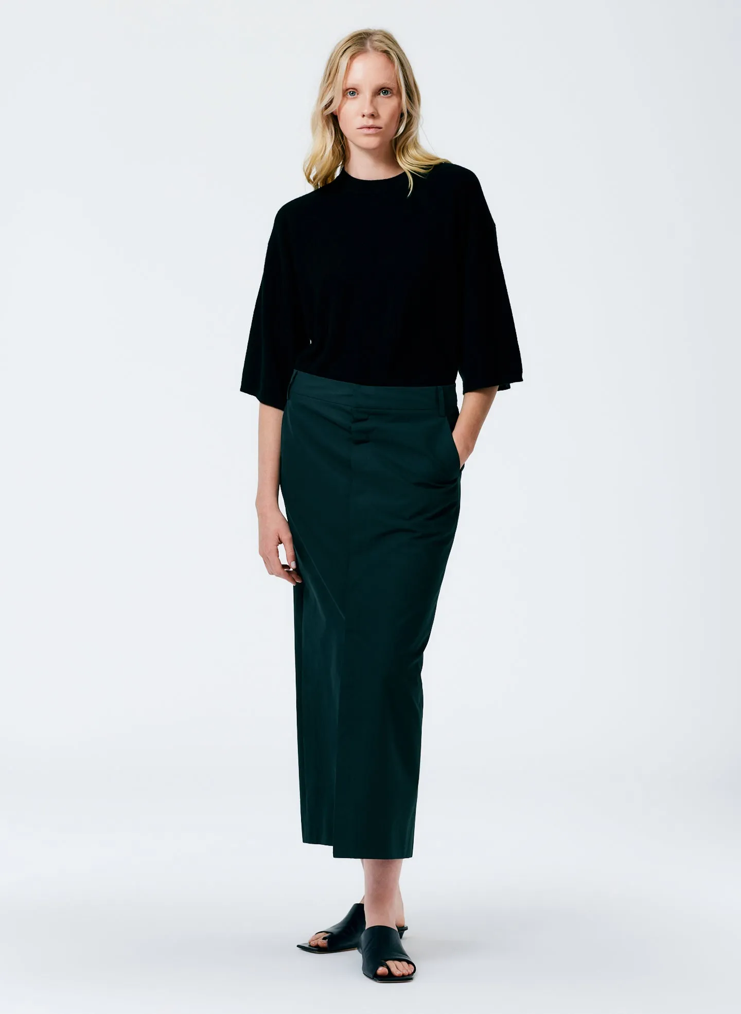 Arun Suiting Back Wrap Maxi Skirt sold by Tibi product image thumbnail 3