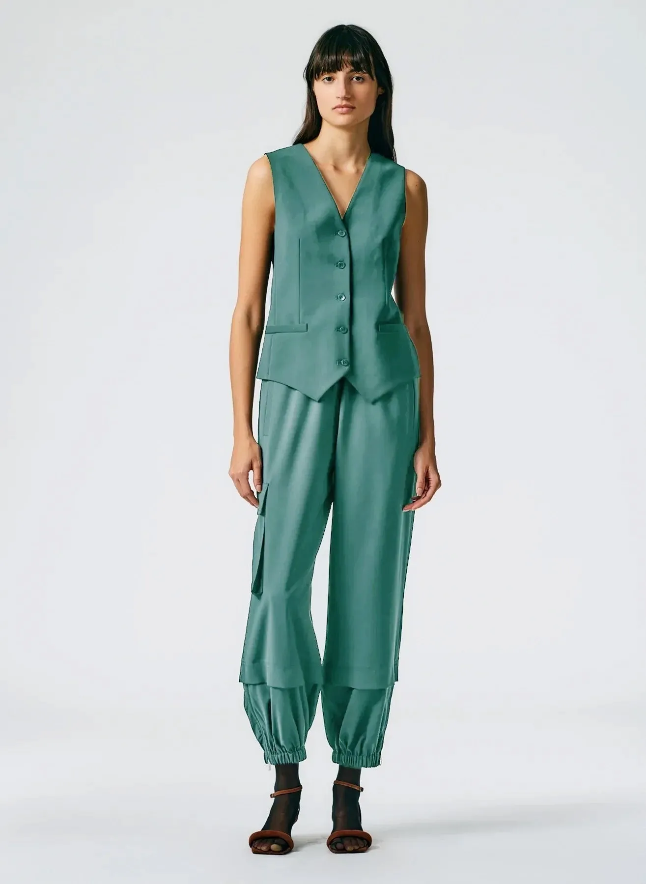 Tropical Wool Pull On Wilt Jogger - Regular sold by Tibi product image thumbnail 3