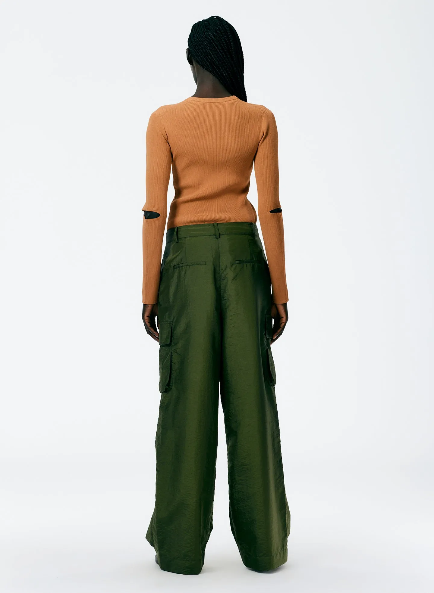 Giselle Slash Cutout Crewneck Pullover sold by Tibi product image thumbnail 4