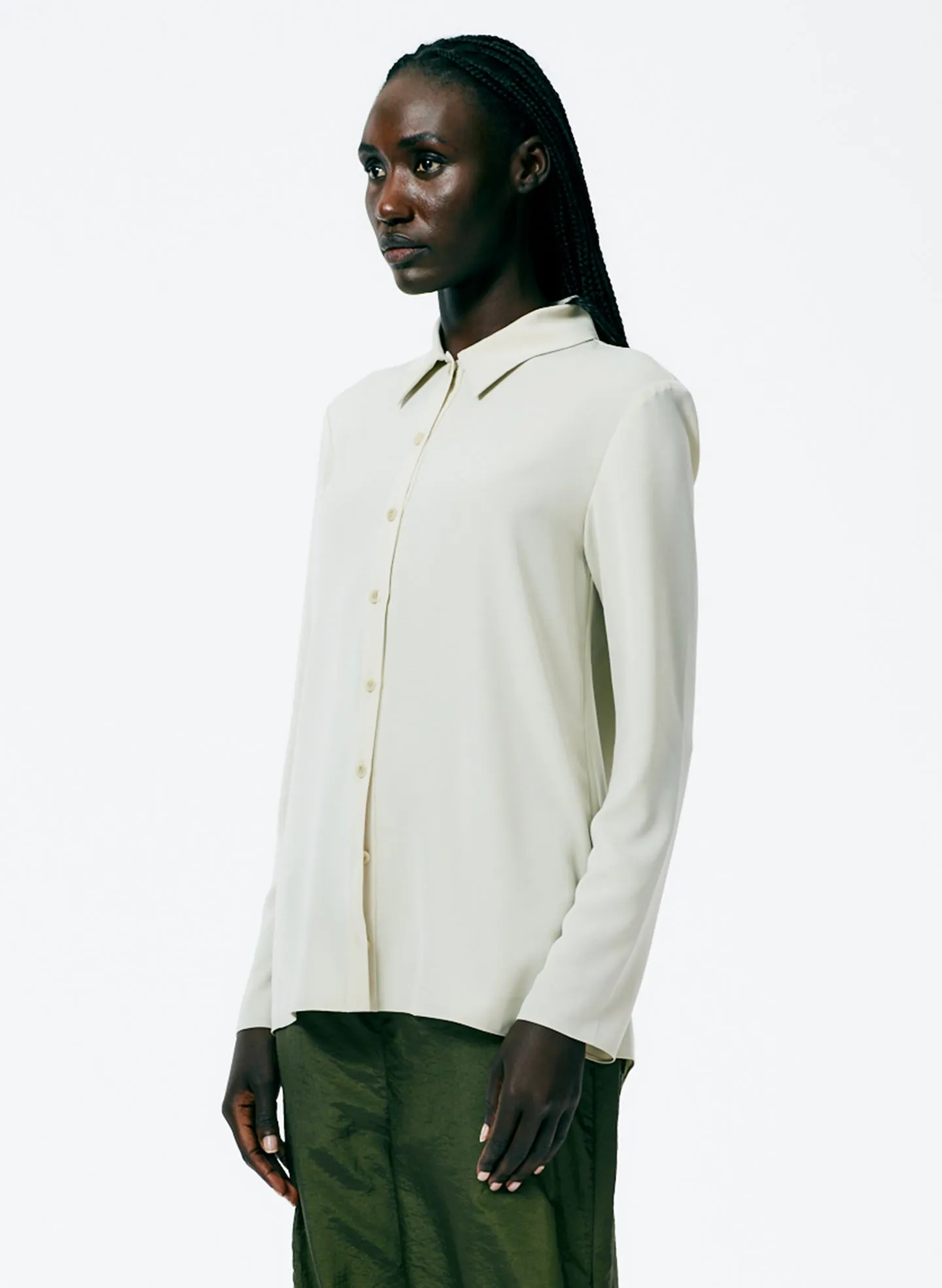 Soft Drape Slim Shirt sold by Tibi product image thumbnail 3