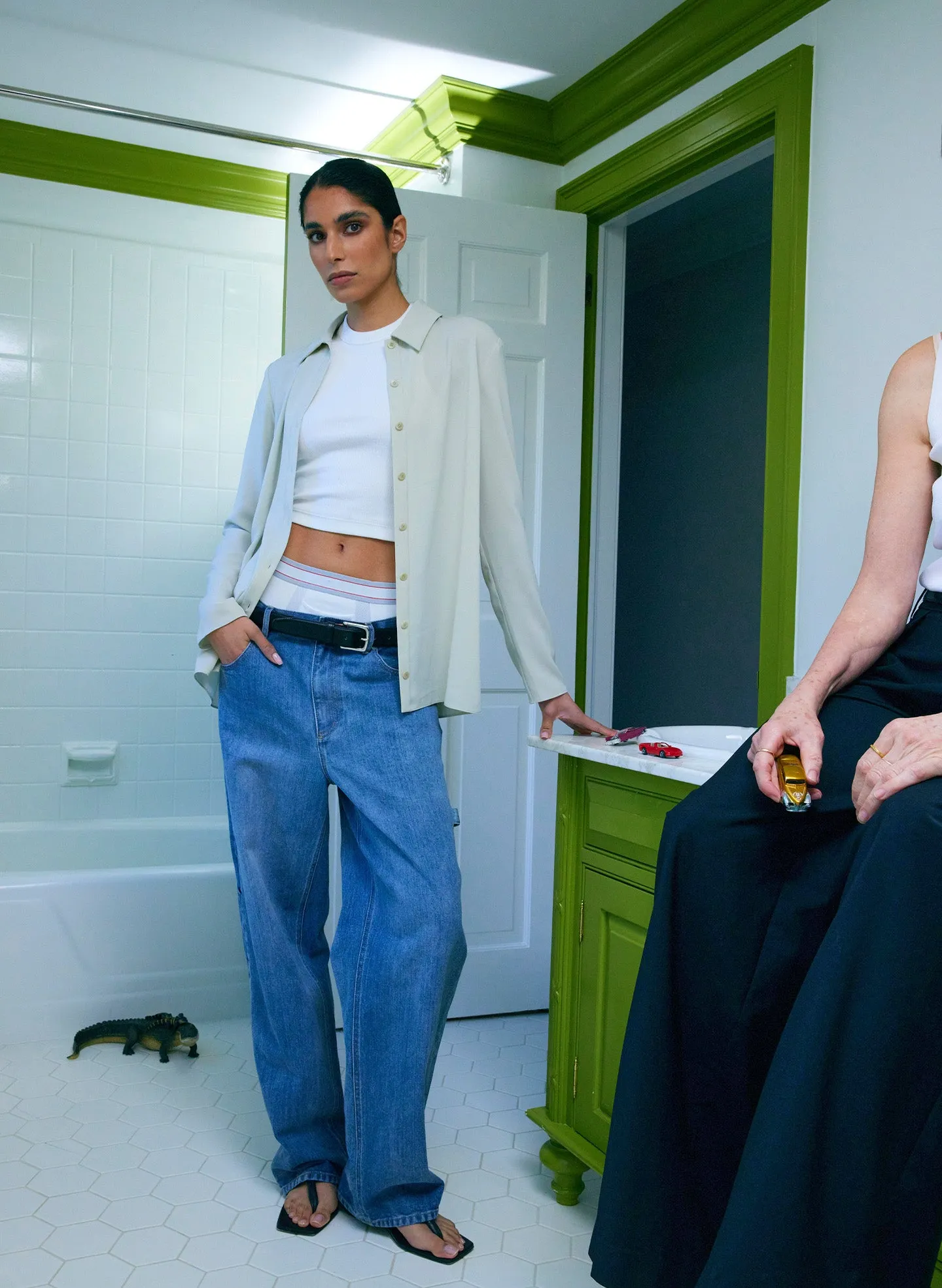 Soft Drape Slim Shirt sold by Tibi product image thumbnail 2