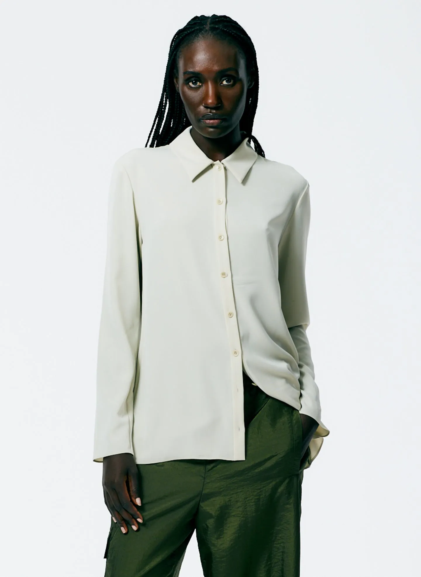 Soft Drape Slim Shirt sold by Tibi