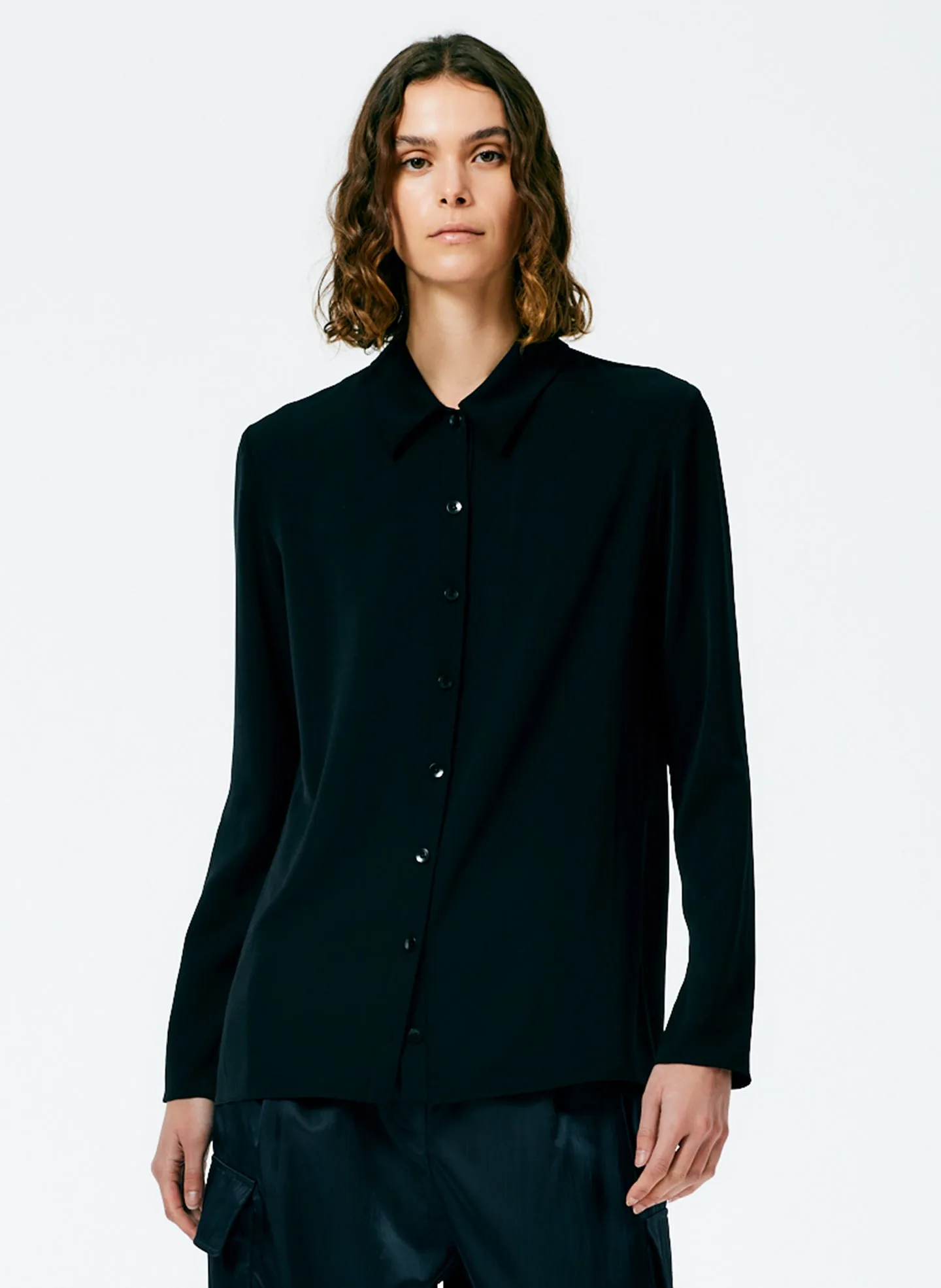 Soft Drape Slim Shirt sold by Tibi