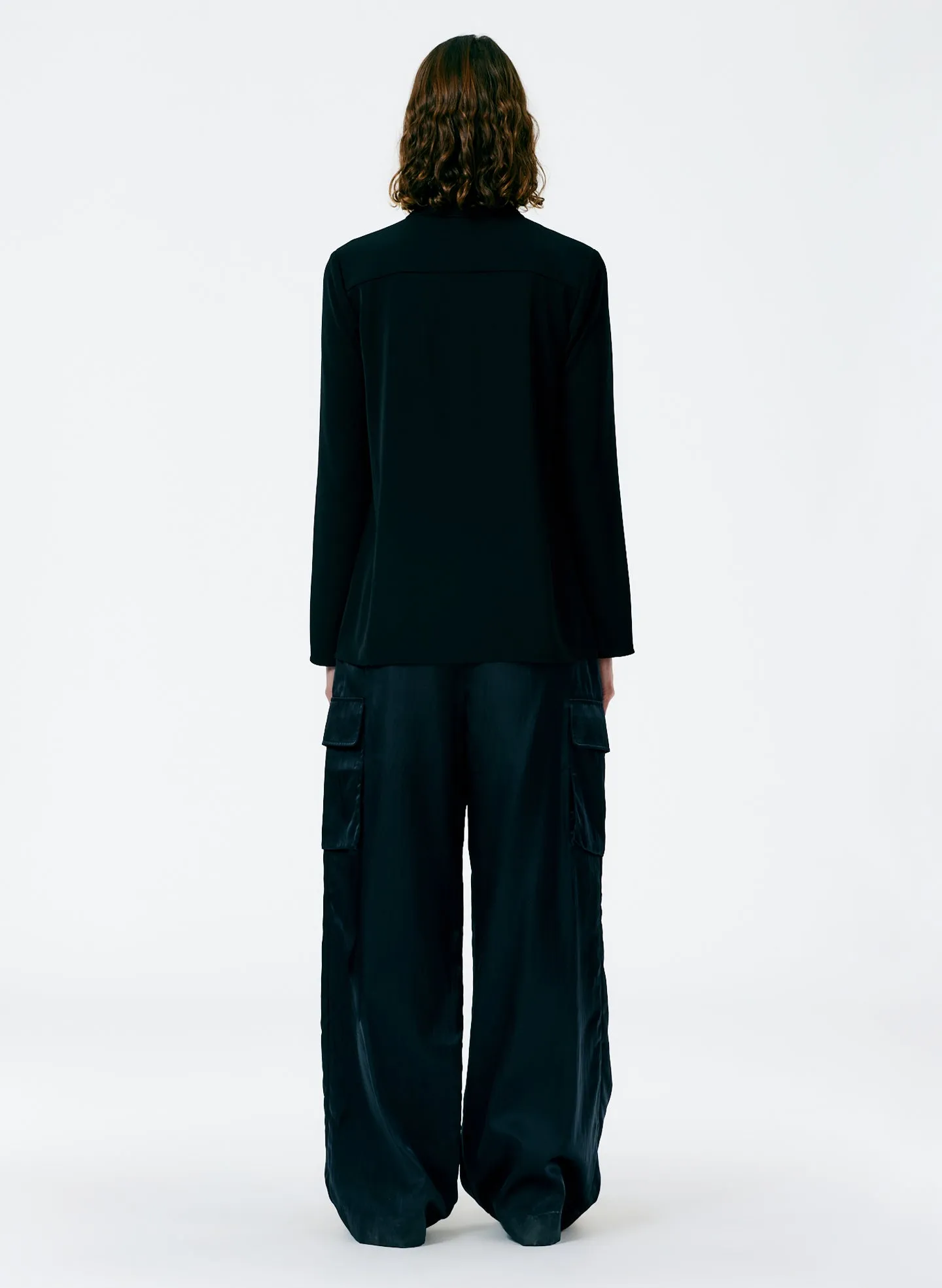 Soft Drape Slim Shirt sold by Tibi product image thumbnail 4