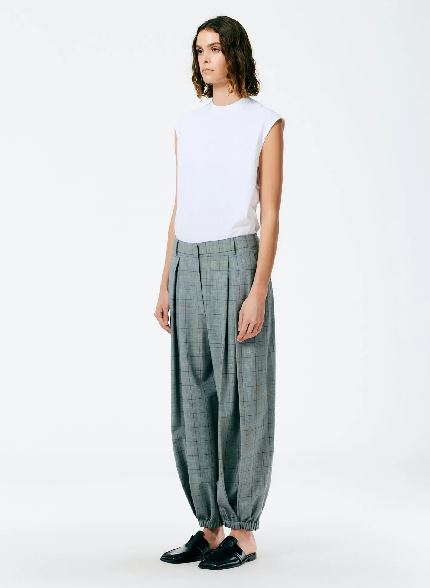 Menswear Suiting Pleated Balloon Pant - Long sold by Tibi product image thumbnail 2