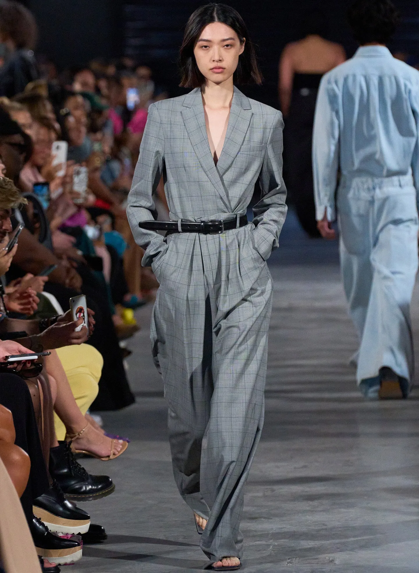 Menswear Suiting Asymmetrical Pleat Stella Pant sold by Tibi product image thumbnail 2