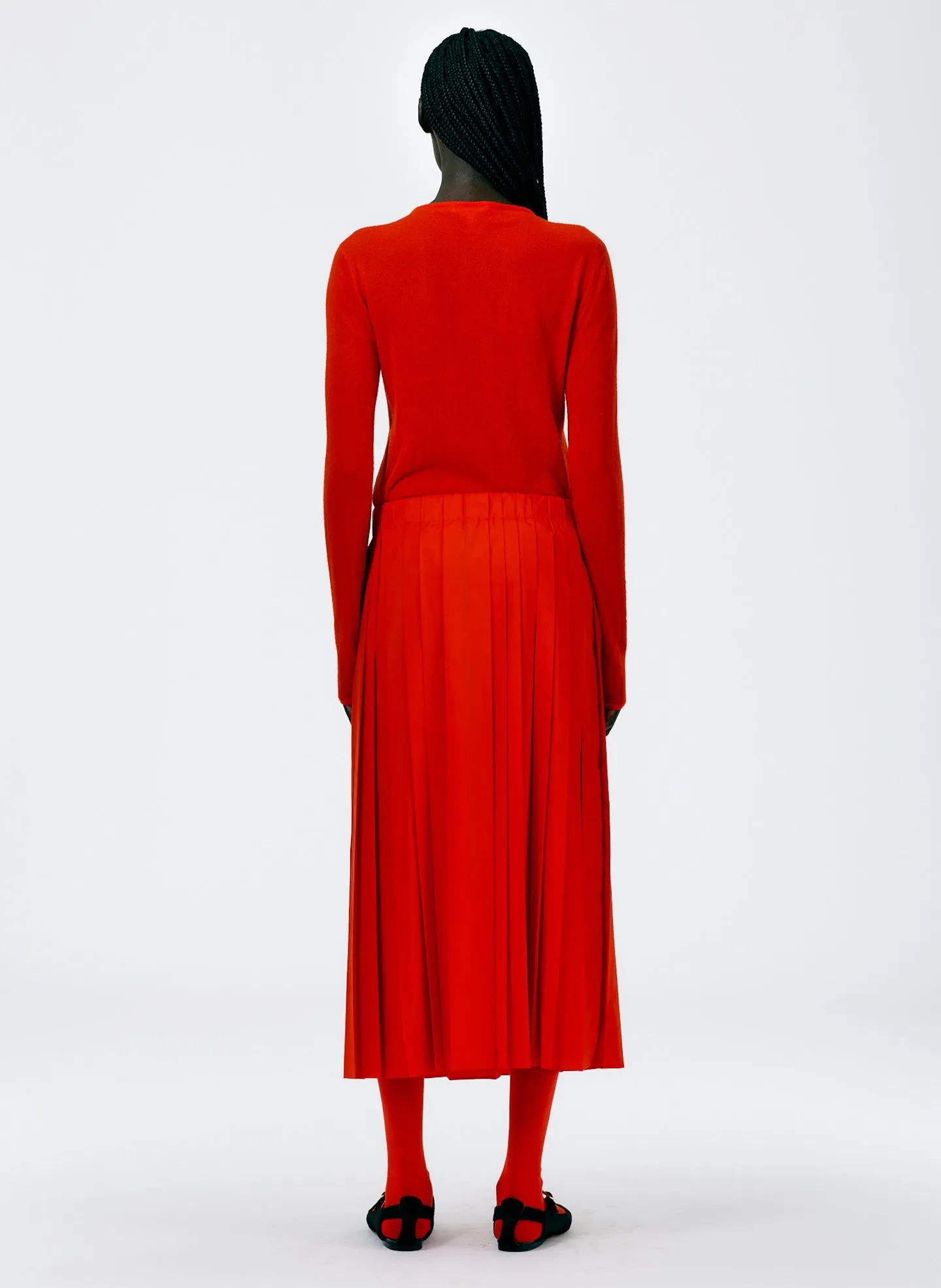 Italian Sporty Nylon Pleated Pull On Skirt sold by Tibi product image thumbnail 3