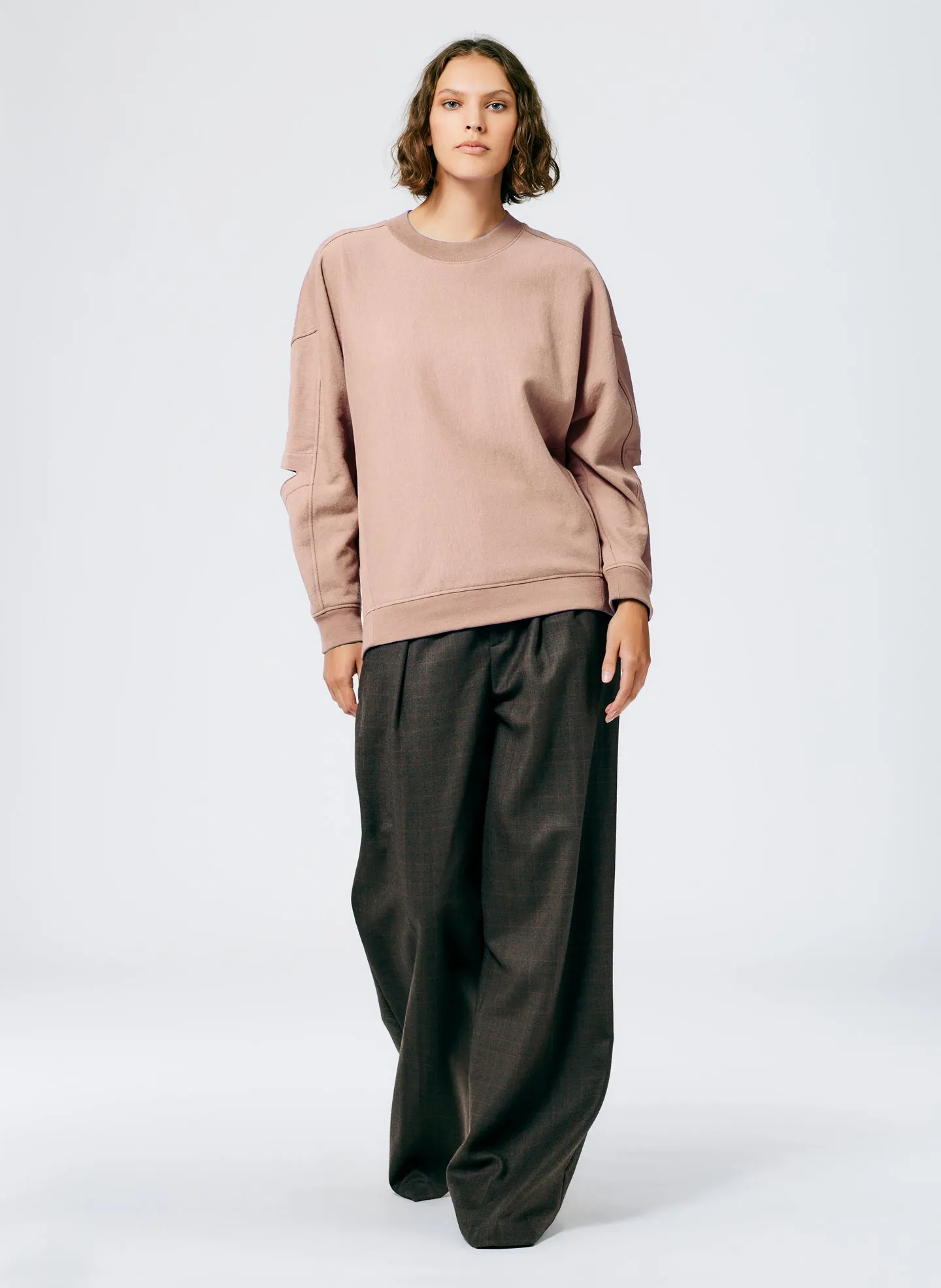 Cocoon Crewneck Sweatshirt sold by Tibi product image thumbnail 5