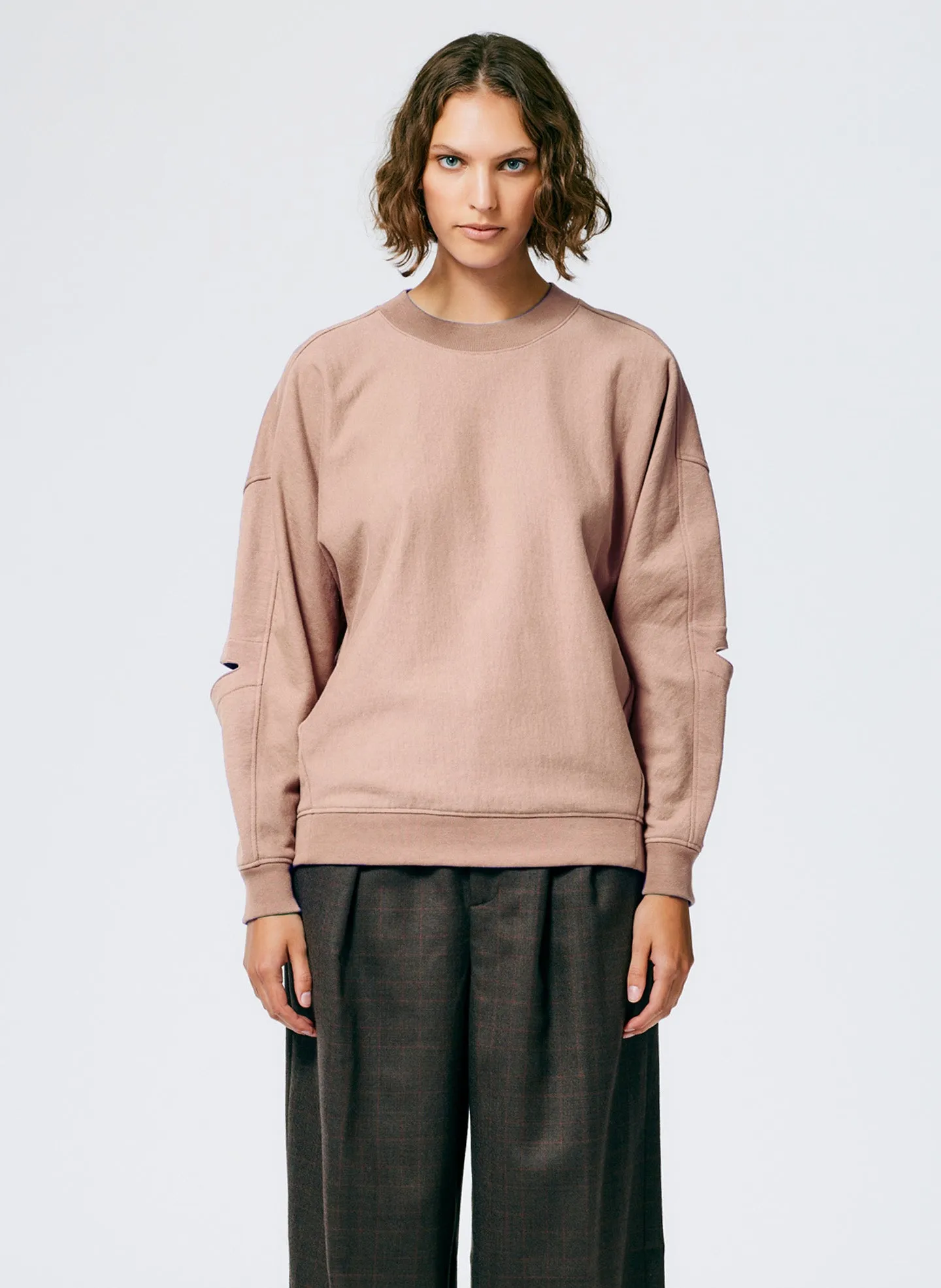 Cocoon Crewneck Sweatshirt sold by Tibi product image thumbnail 2