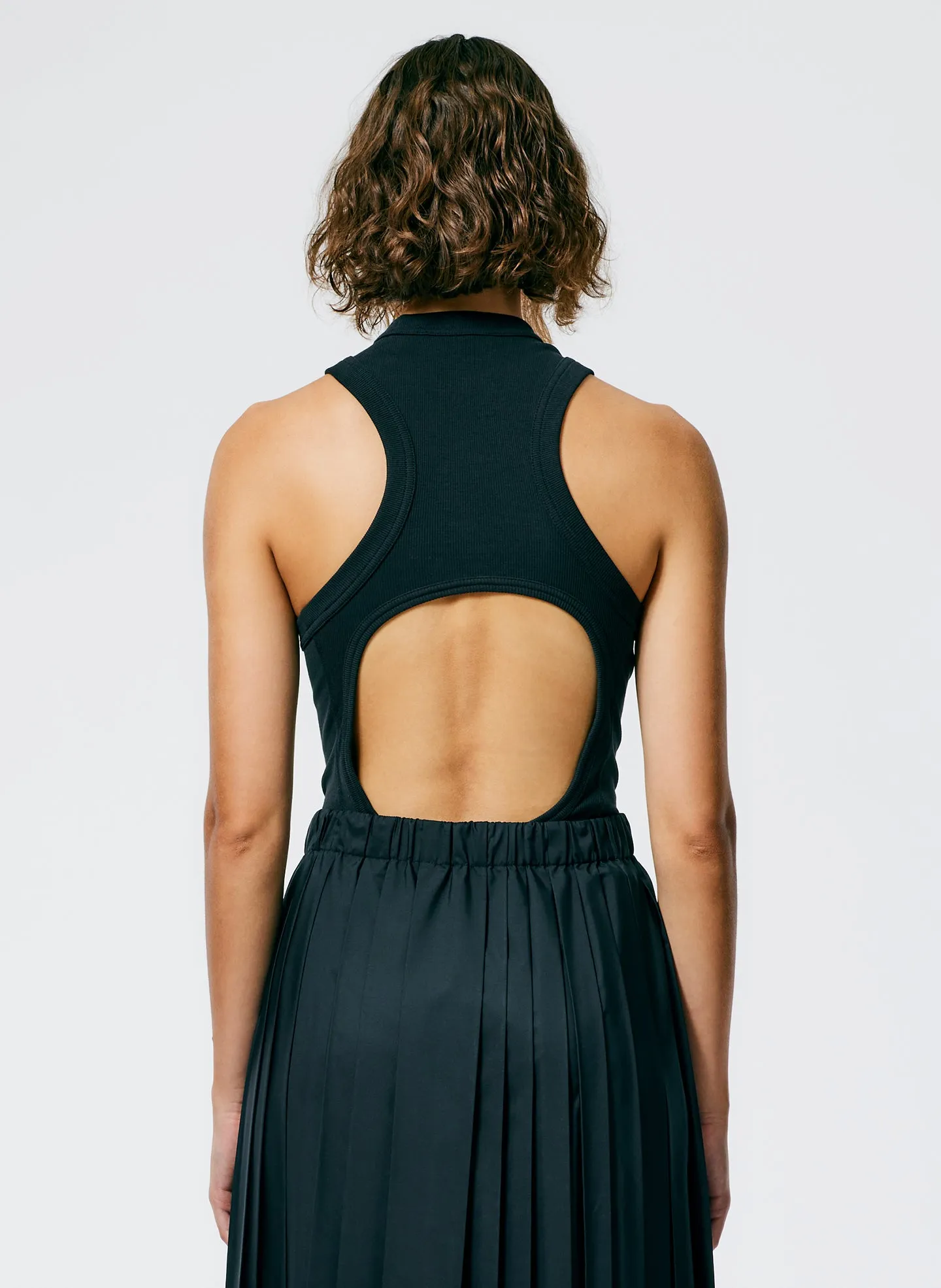 Ribbed T-Shirt Racerback Bodysuit sold by Tibi product image thumbnail 4