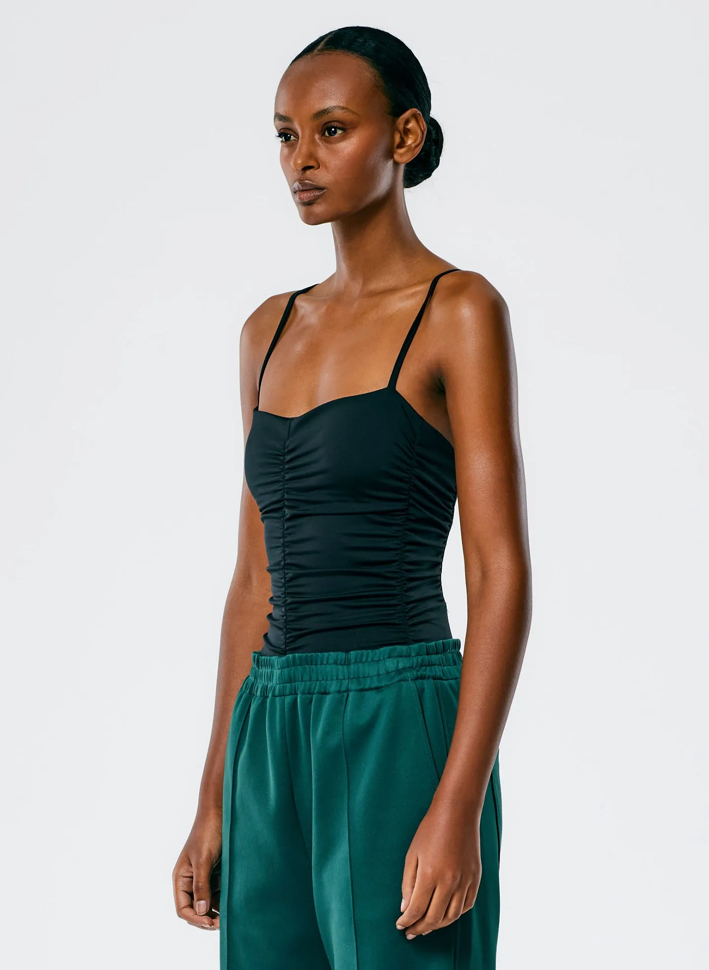 Stretch Shirred Bodysuit sold by Tibi product image thumbnail 3