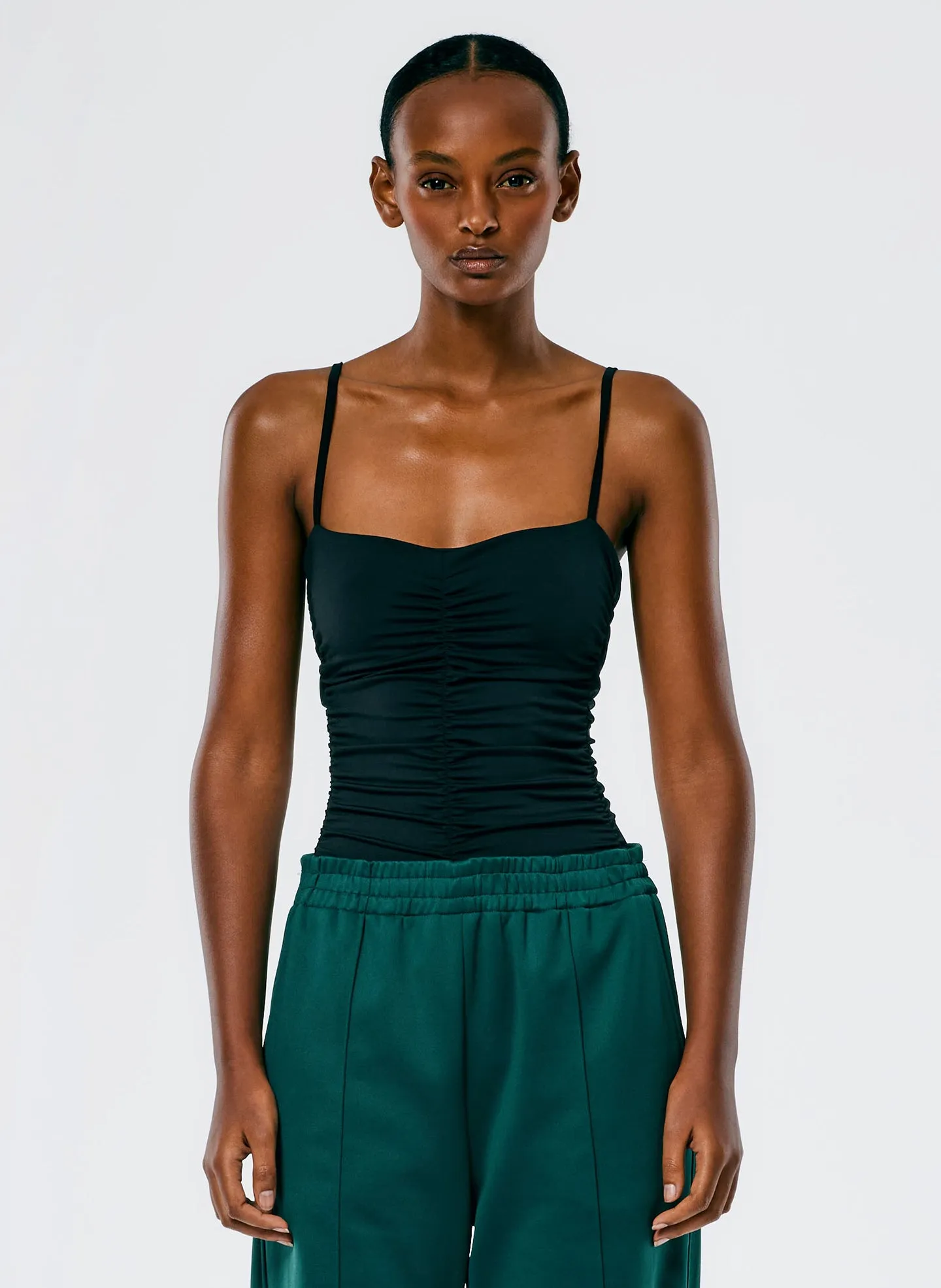 Stretch Shirred Bodysuit sold by Tibi product image thumbnail 2