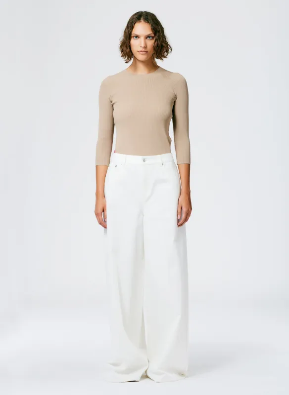 White Denim Murray Jean - Petite made by Tibi