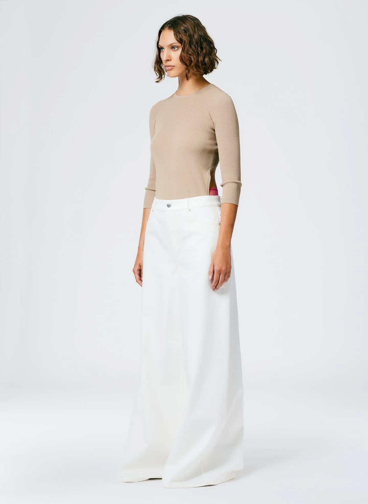 White Denim Murray Jean - Petite sold by Tibi product image thumbnail 2