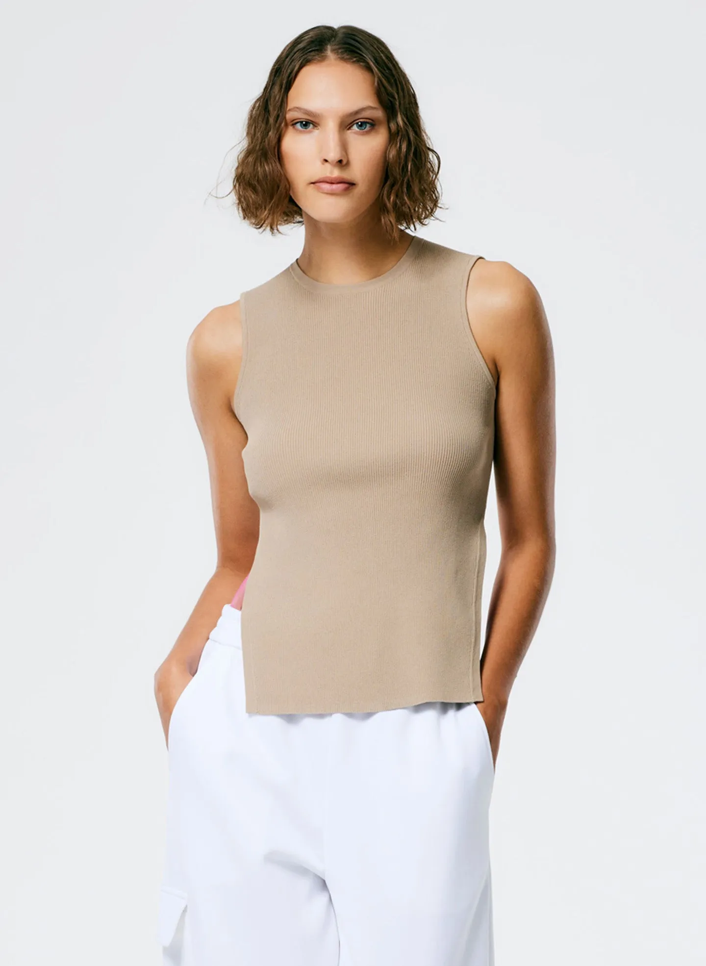 Giselle Stretch Sweater Circle Openback Tank sold by Tibi product image thumbnail 2