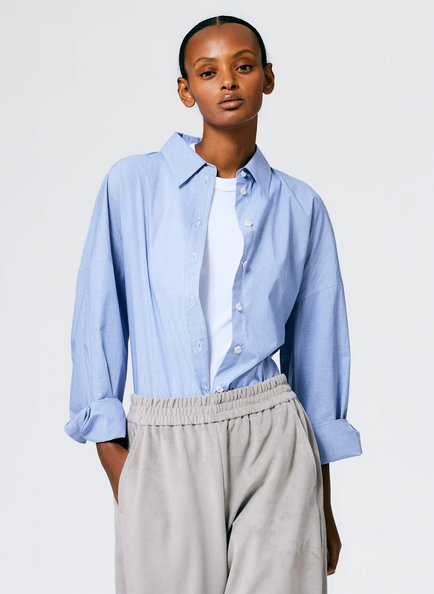 Ultrasuede Wide Leg Pull On Pant sold by Tibi product image thumbnail 5