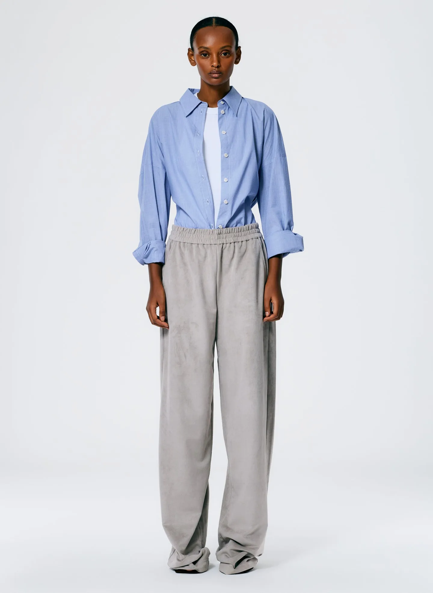 Ultrasuede Wide Leg Pull On Pant sold by Tibi product image thumbnail 2