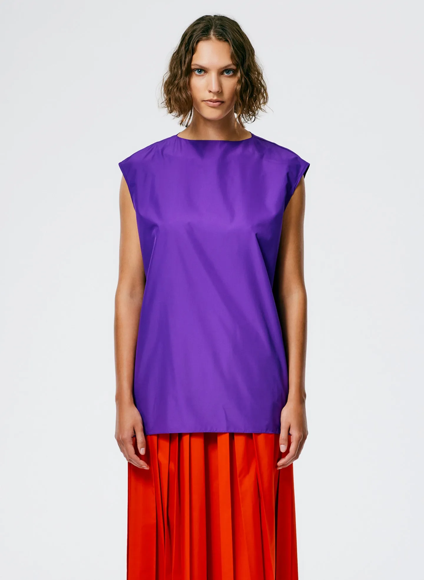 Italian Sporty Nylon Sleeveless Cocoon Top sold by Tibi product image thumbnail 3
