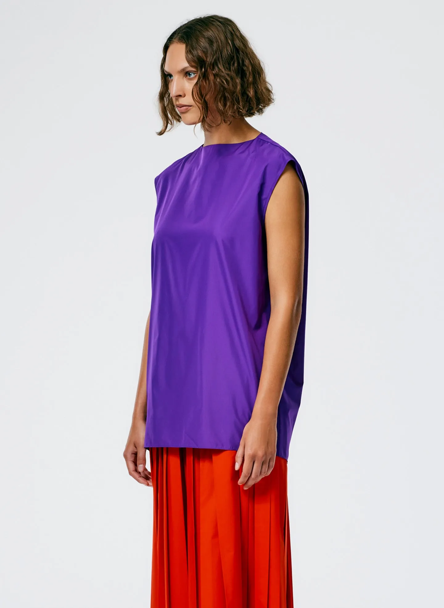 Italian Sporty Nylon Sleeveless Cocoon Top sold by Tibi product image thumbnail 4