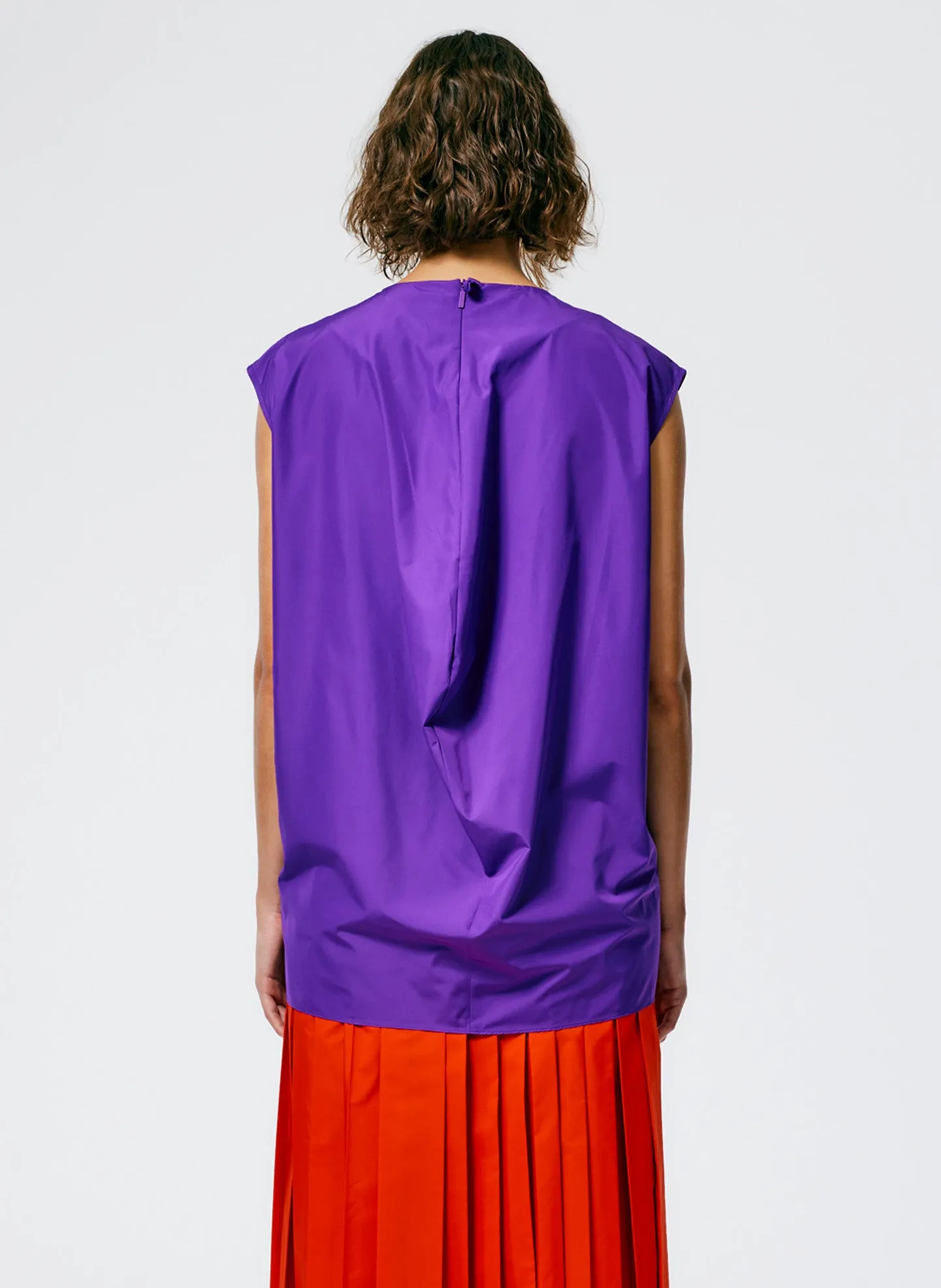 Italian Sporty Nylon Sleeveless Cocoon Top sold by Tibi product image thumbnail 5