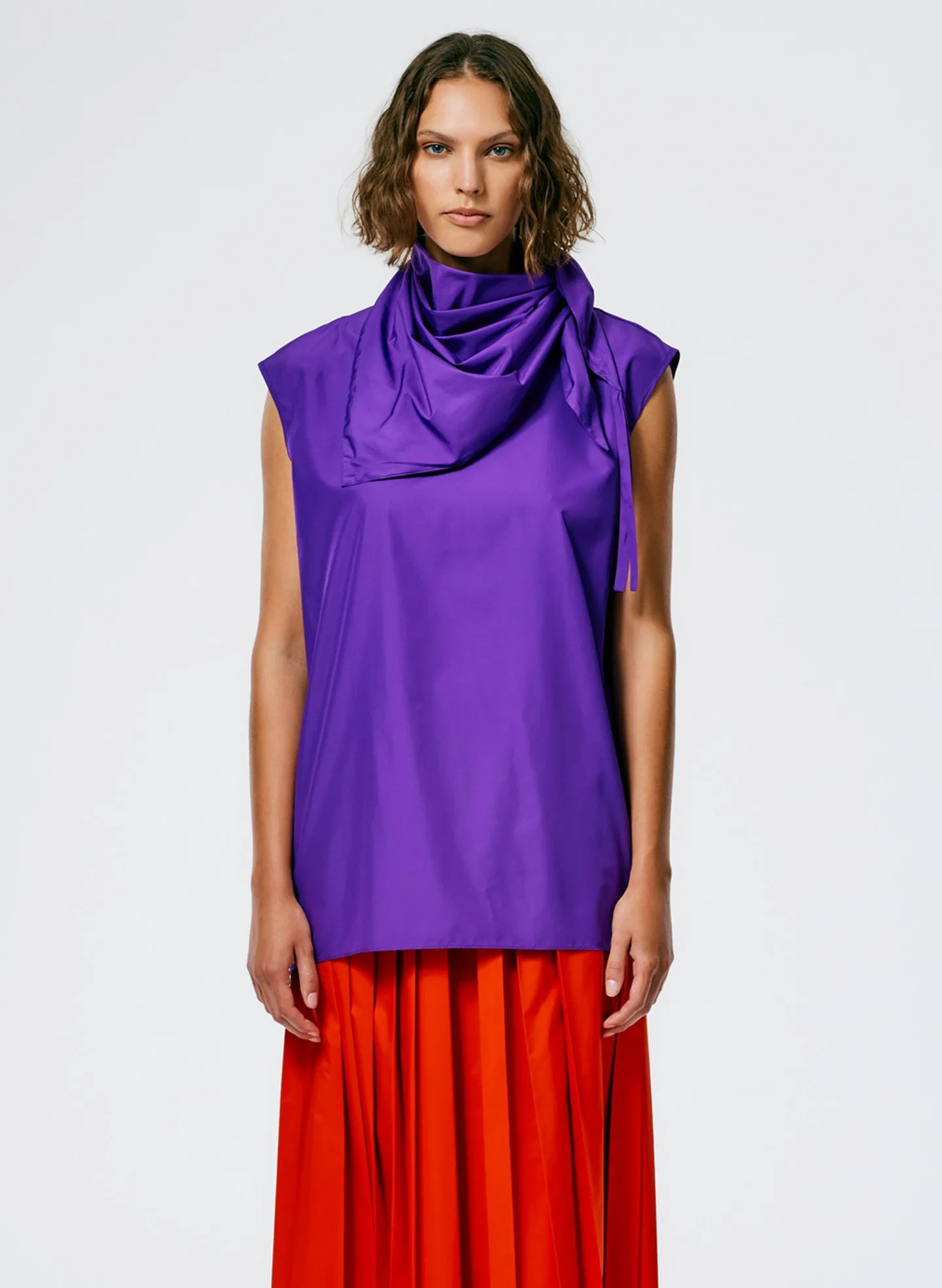 Italian Sporty Nylon Sleeveless Cocoon Top sold by Tibi product image thumbnail 2