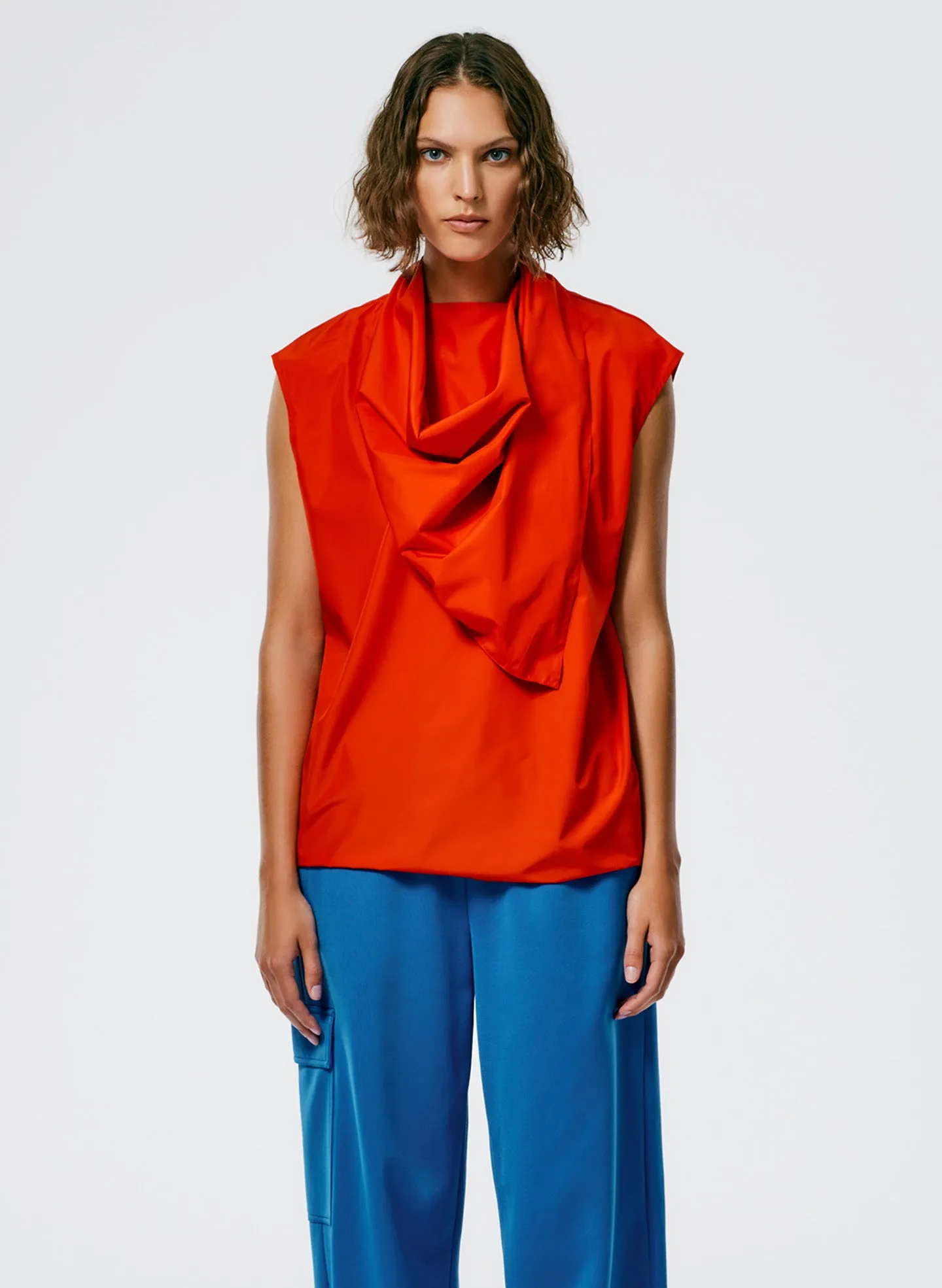 Italian Sporty Nylon Sleeveless Cocoon Top sold by Tibi product image thumbnail 2