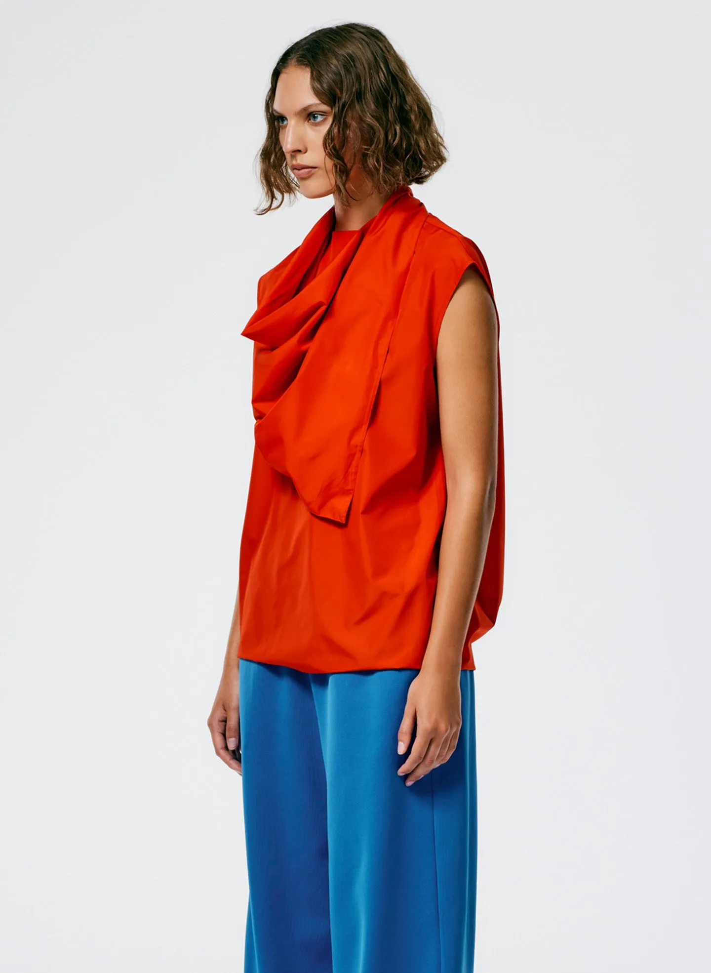 Italian Sporty Nylon Sleeveless Cocoon Top sold by Tibi product image thumbnail 3