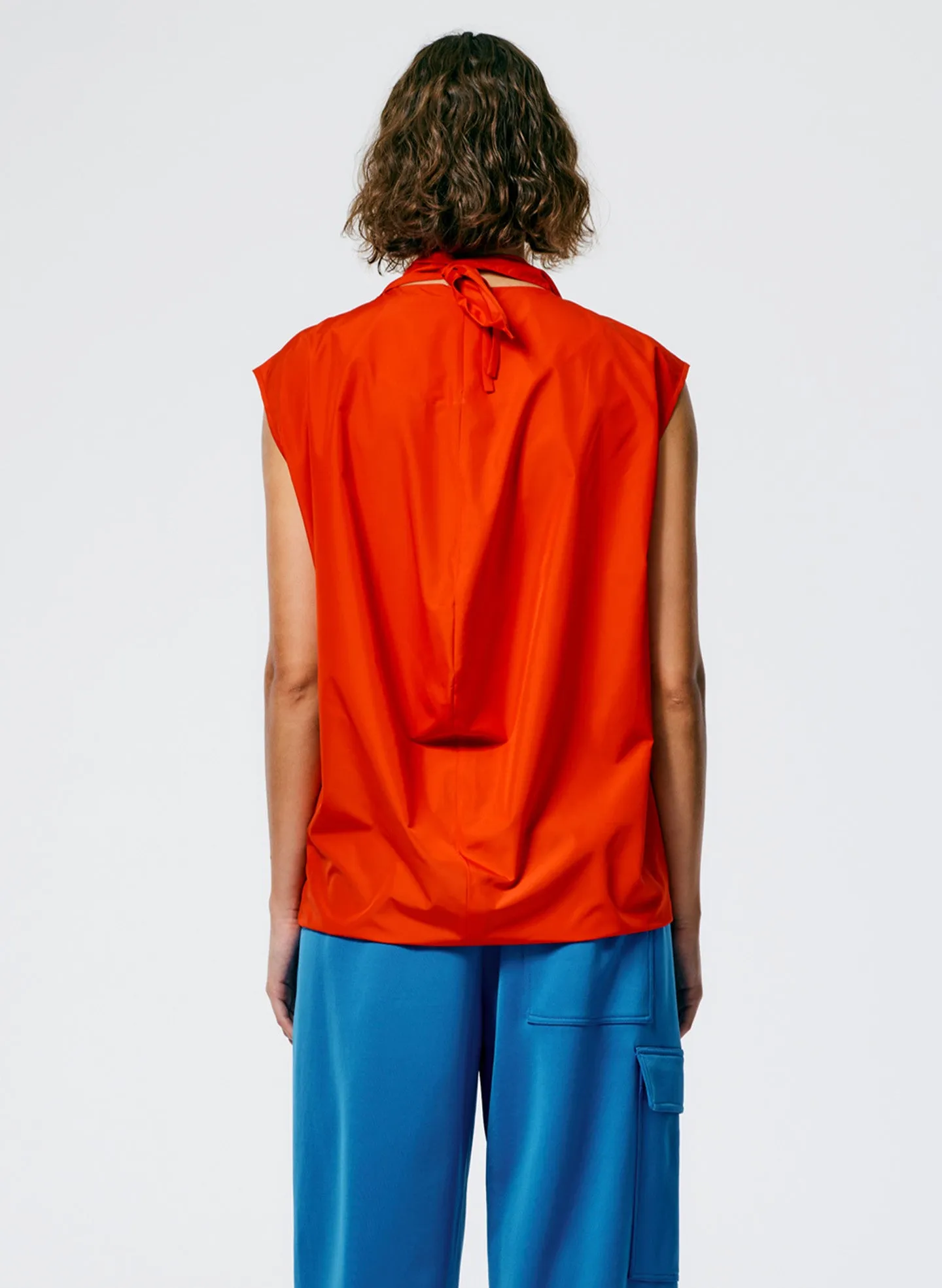 Italian Sporty Nylon Sleeveless Cocoon Top sold by Tibi product image thumbnail 4