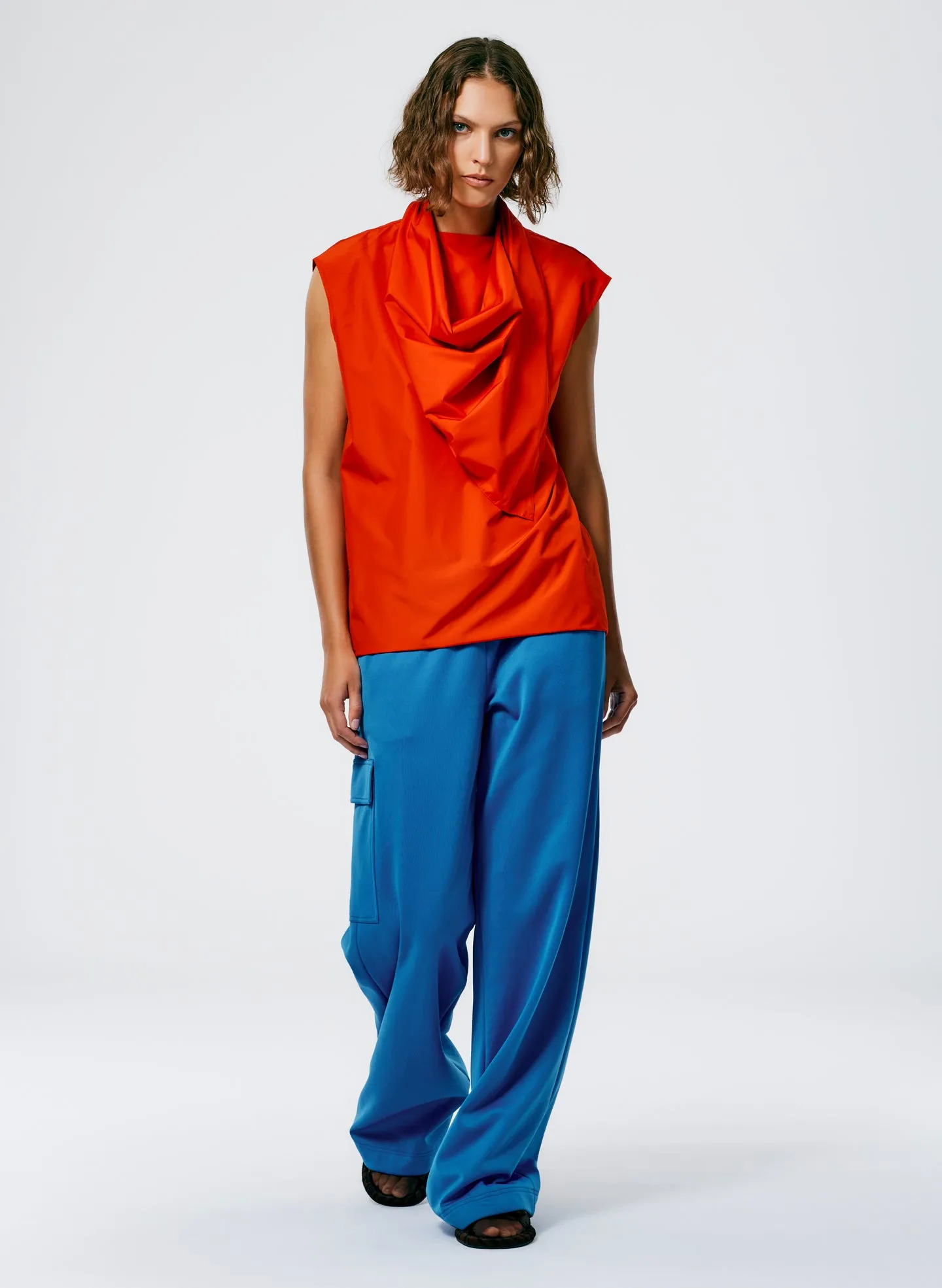 Italian Sporty Nylon Sleeveless Cocoon Top sold by Tibi product image thumbnail 5