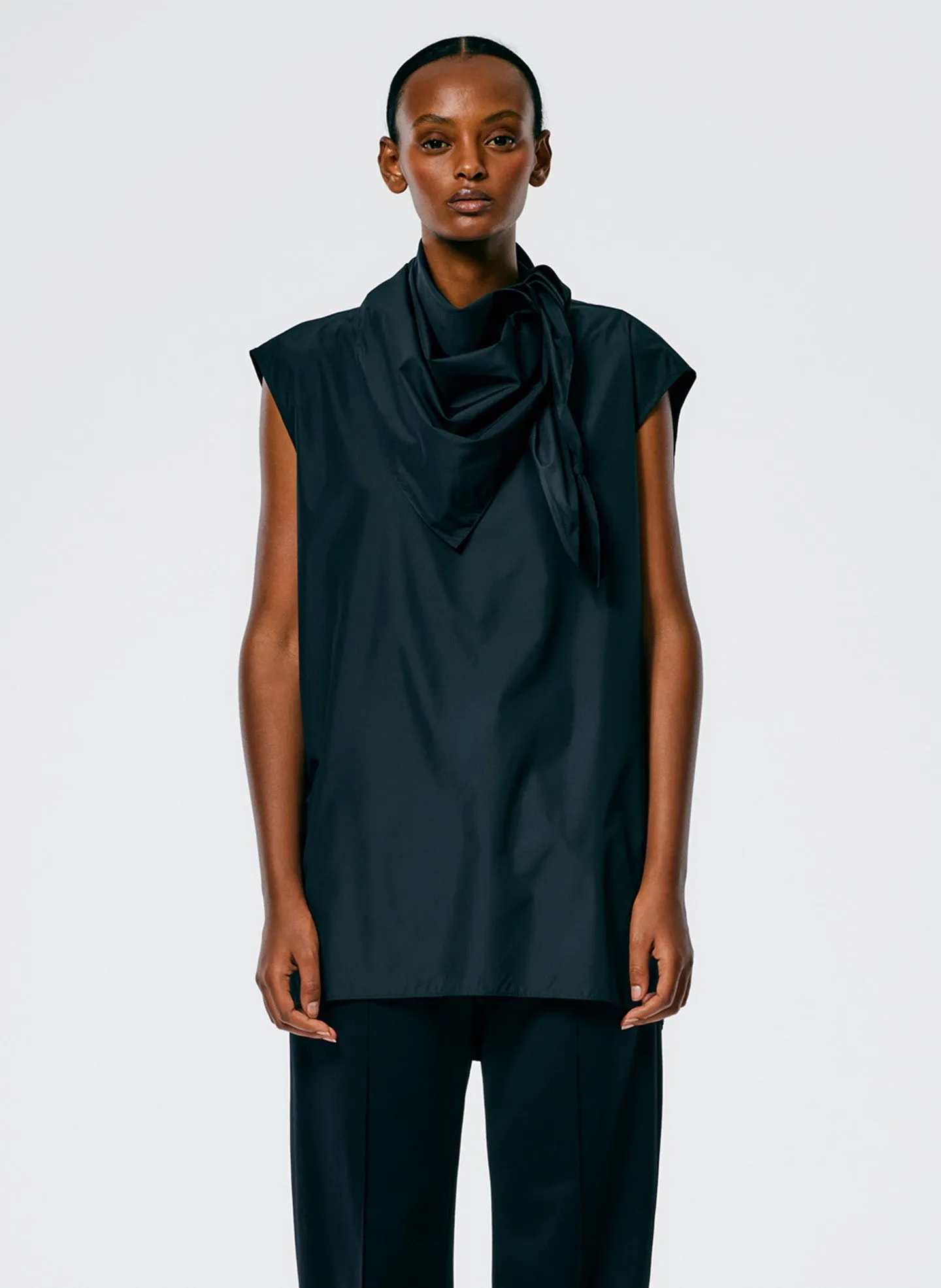 Italian Sporty Nylon Sleeveless Cocoon Top sold by Tibi product image thumbnail 2