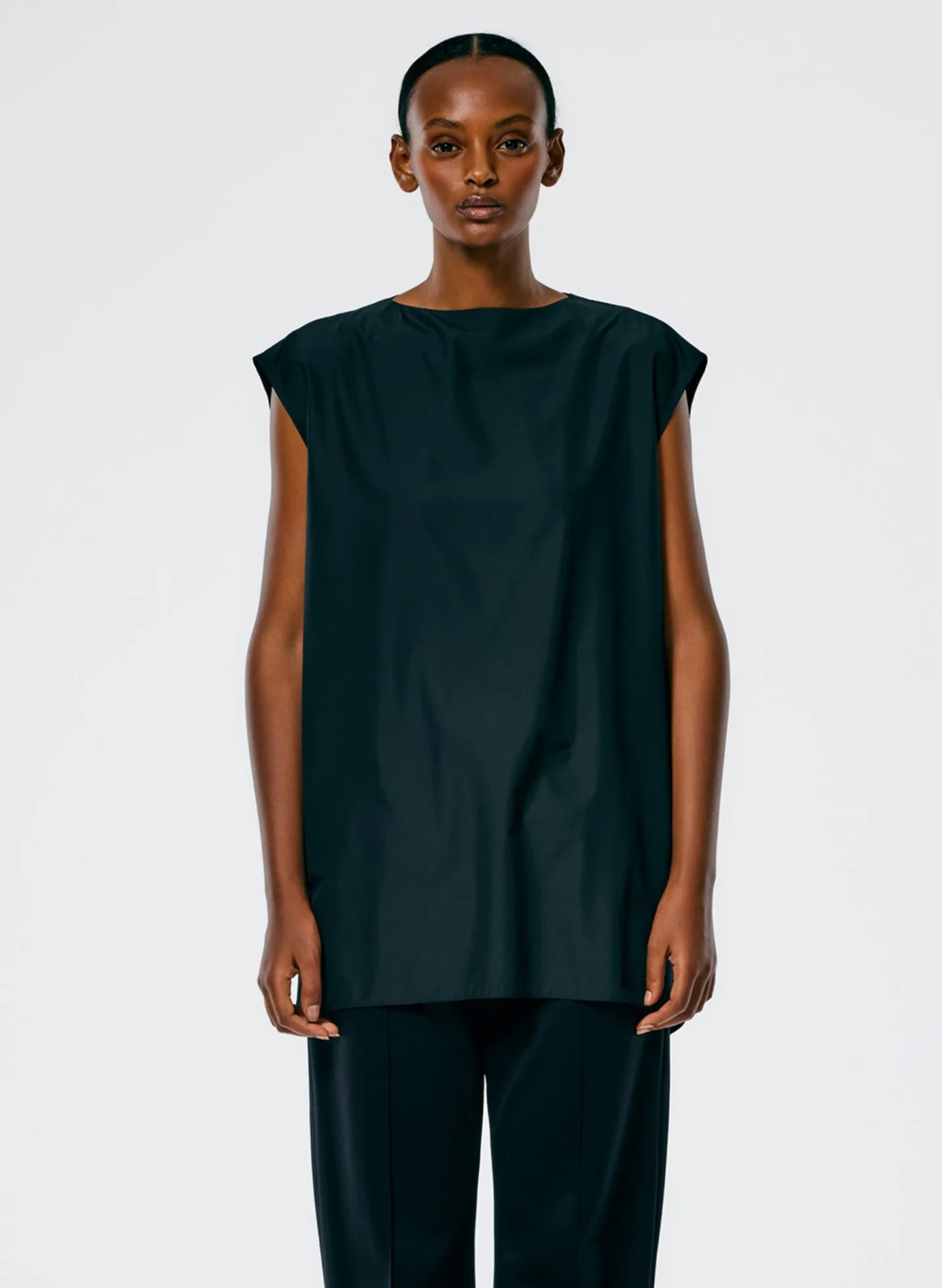 Italian Sporty Nylon Sleeveless Cocoon Top sold by Tibi product image thumbnail 3
