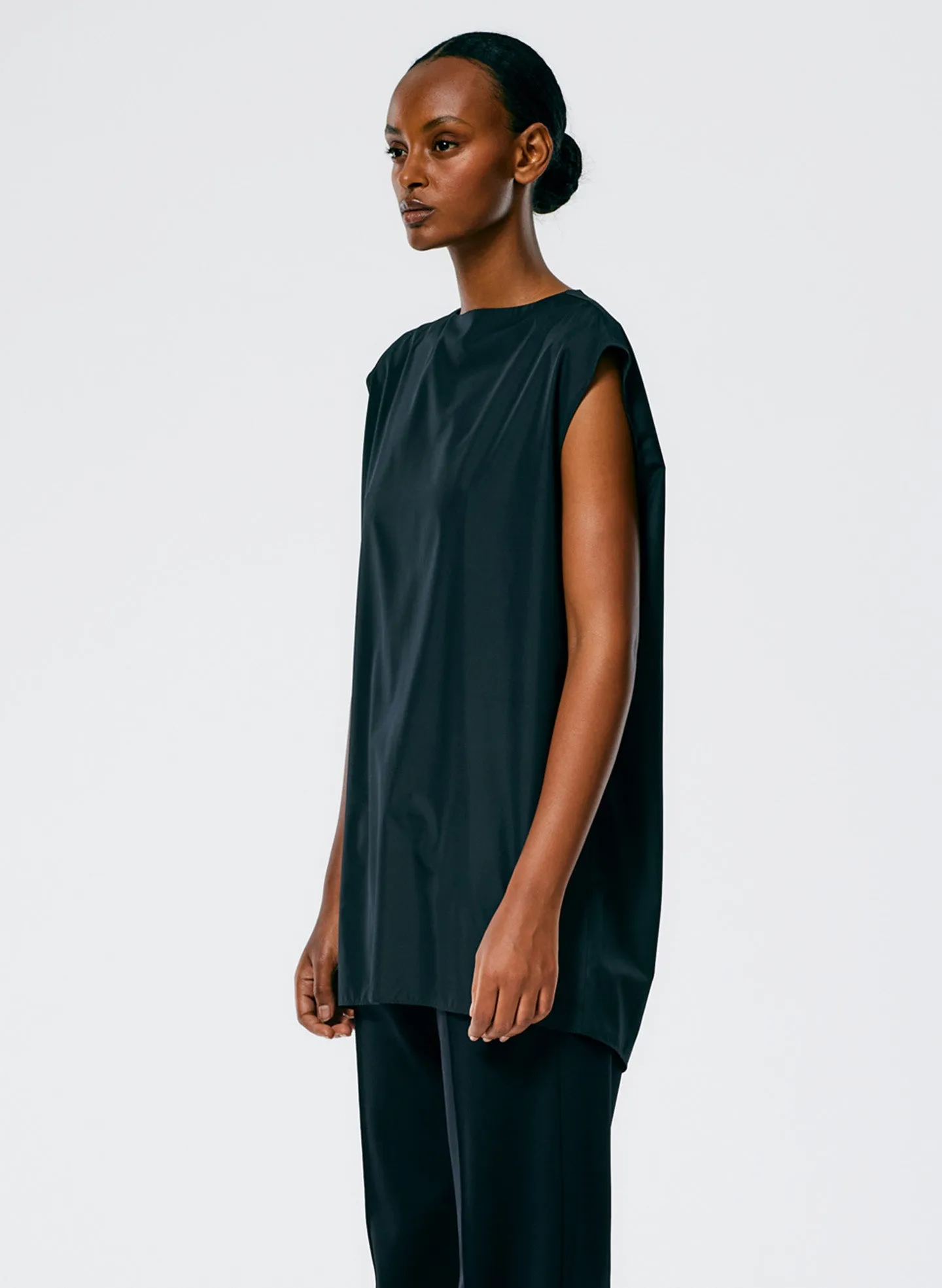 Italian Sporty Nylon Sleeveless Cocoon Top sold by Tibi product image thumbnail 4