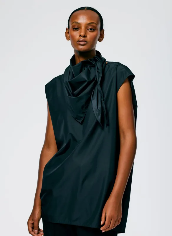 Italian Sporty Nylon Sleeveless Cocoon Top sold by Tibi