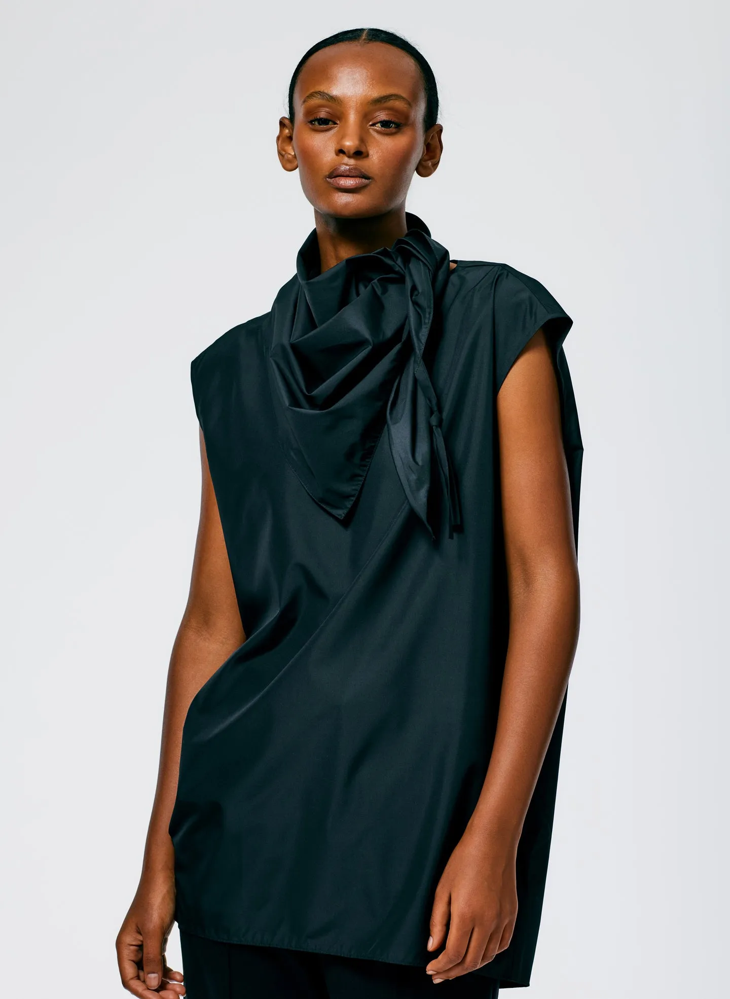 Italian Sporty Nylon Sleeveless Cocoon Top sold by Tibi