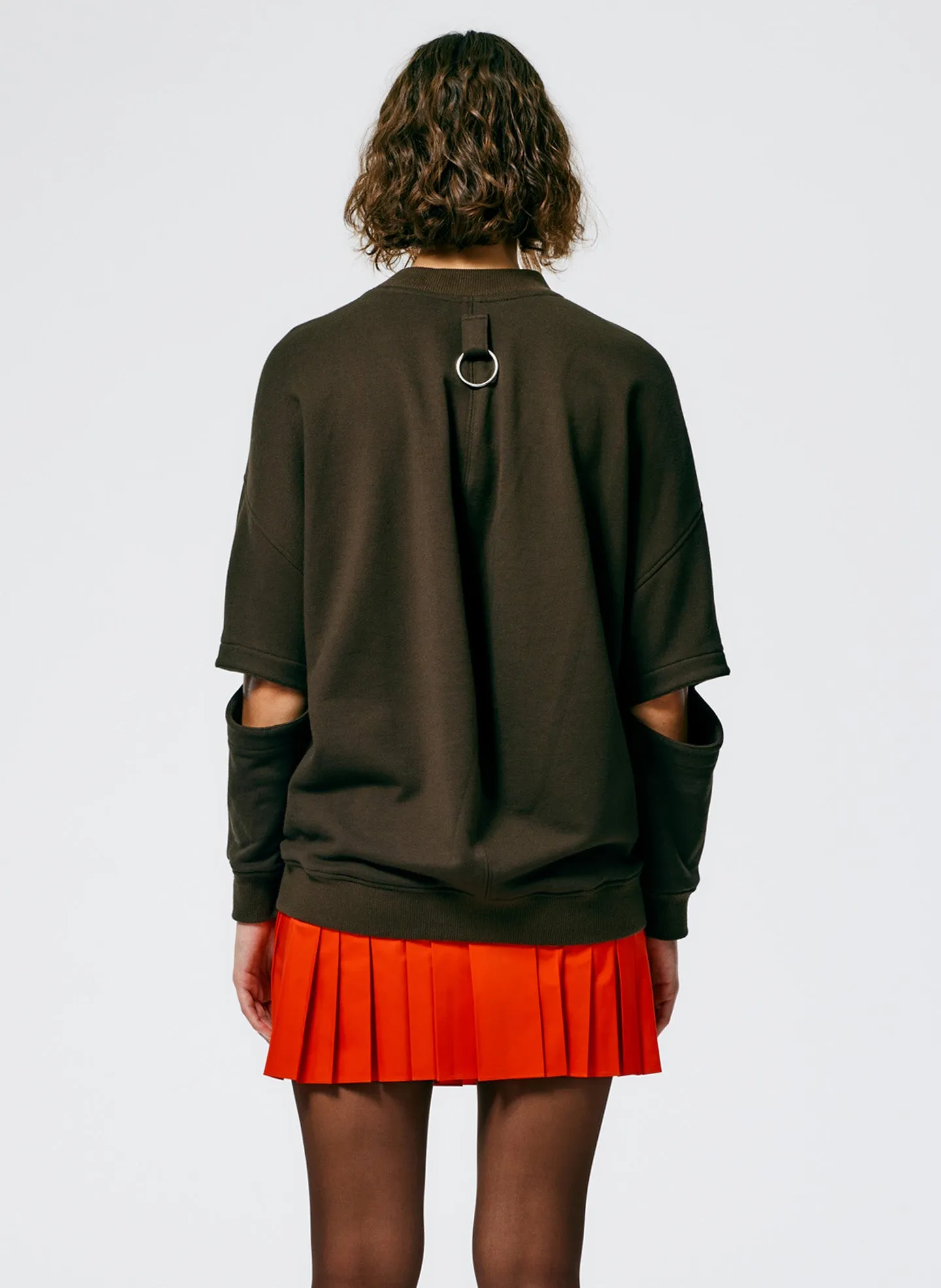 Italian Sporty Nylon Pleated Pull On Mini Skirt sold by Tibi product image thumbnail 4