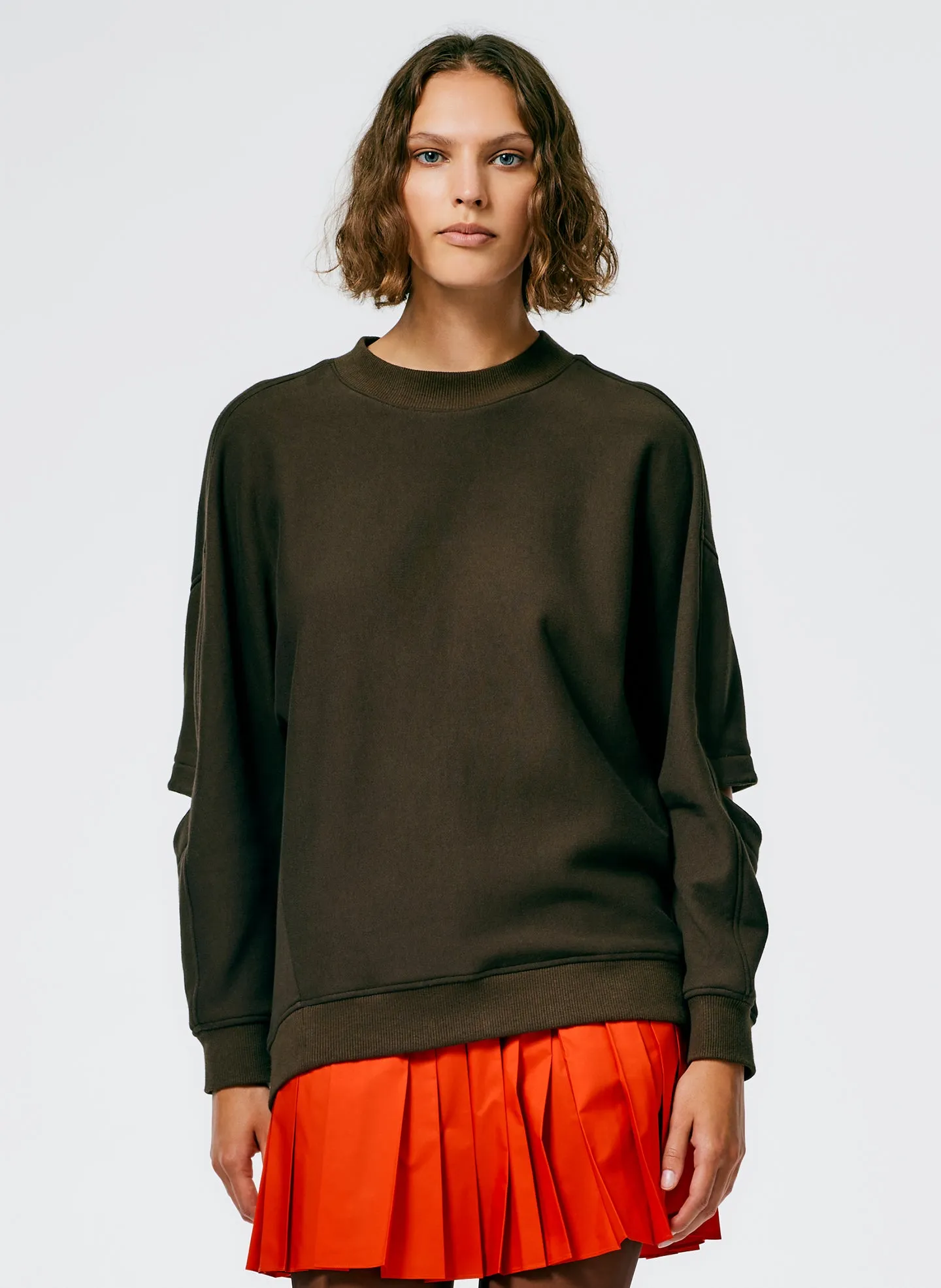 Italian Sporty Nylon Pleated Pull On Mini Skirt sold by Tibi product image thumbnail 5