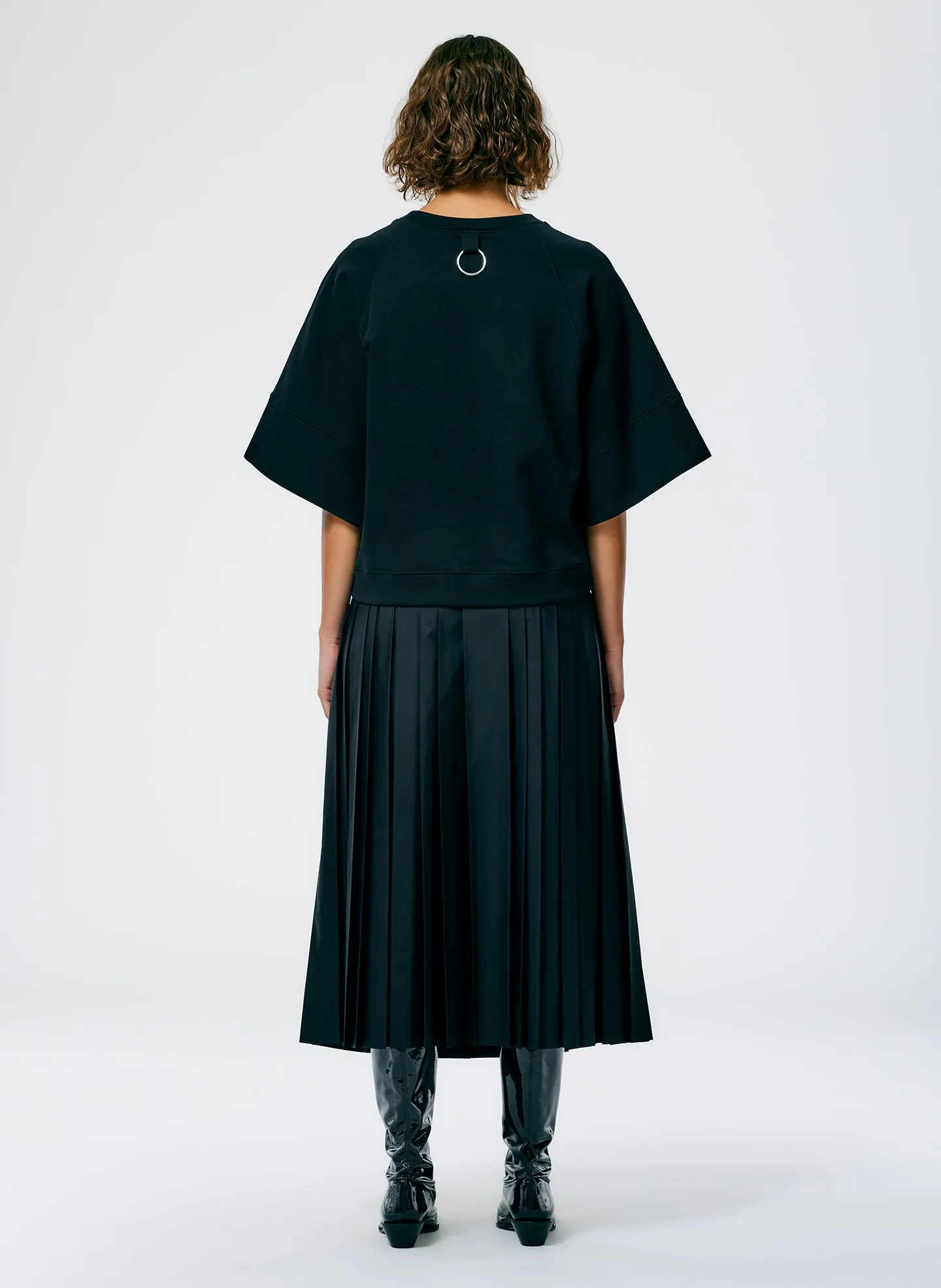 Italian Sporty Nylon Pleated Pull On Skirt sold by Tibi product image thumbnail 4