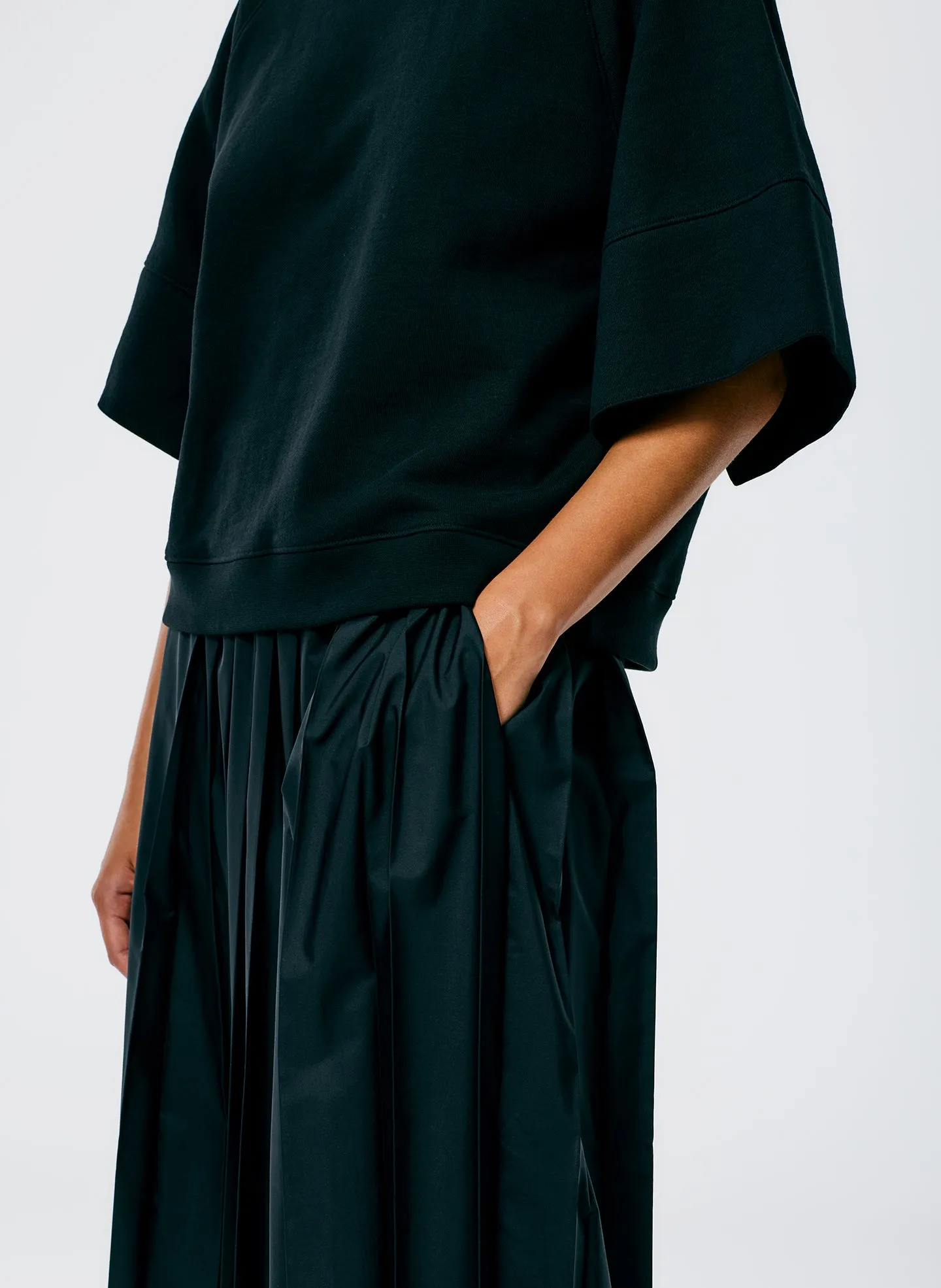 Italian Sporty Nylon Pleated Pull On Skirt sold by Tibi product image thumbnail 5
