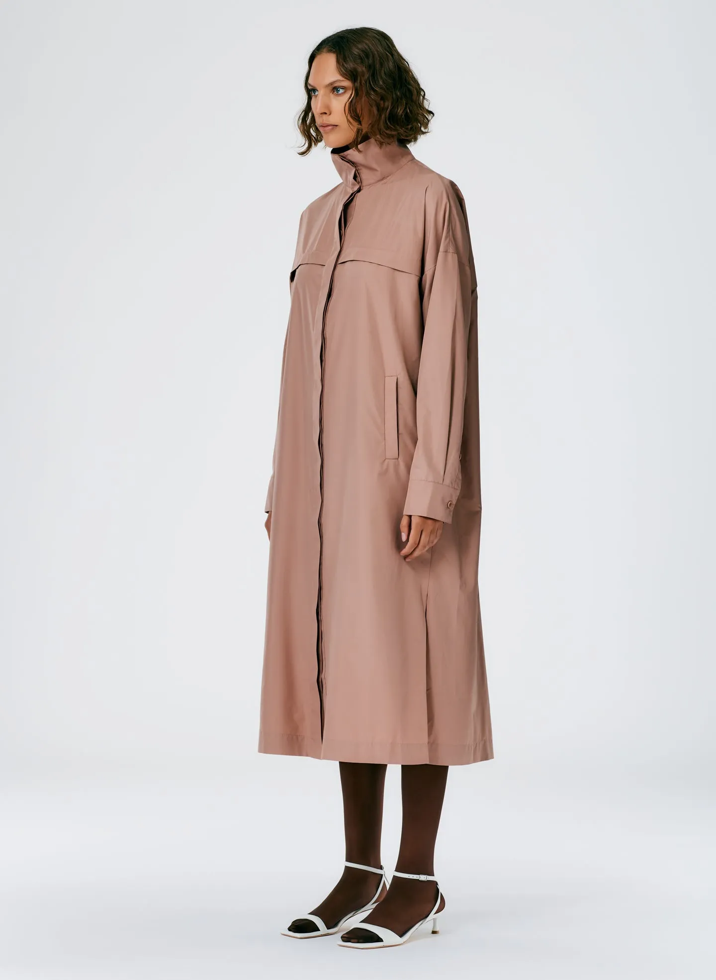 Italian Sporty Nylon Shirtdress sold by Tibi product image thumbnail 3