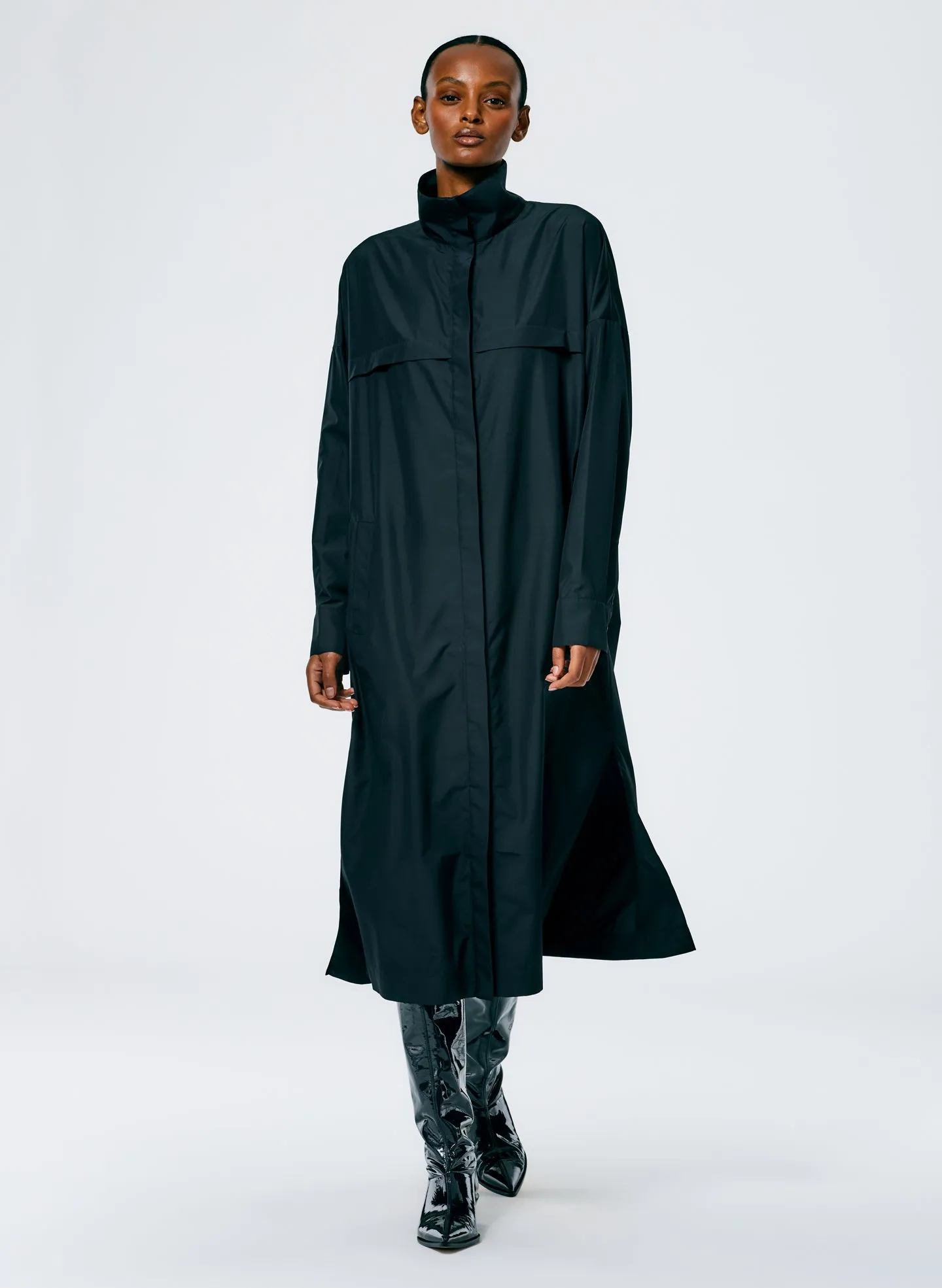 Italian Sporty Nylon Shirtdress sold by Tibi