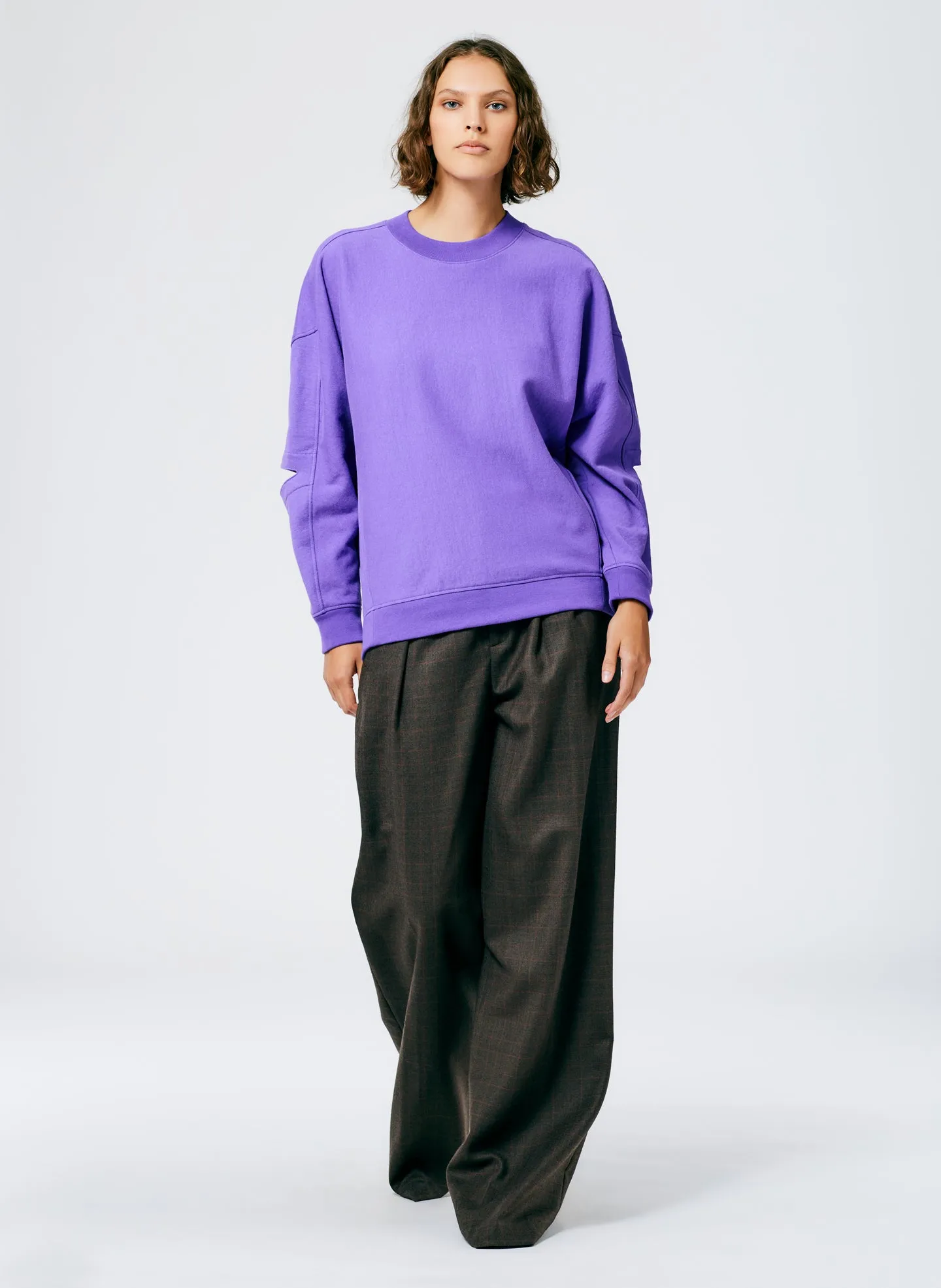 Cocoon Crewneck Sweatshirt sold by Tibi product image thumbnail 5