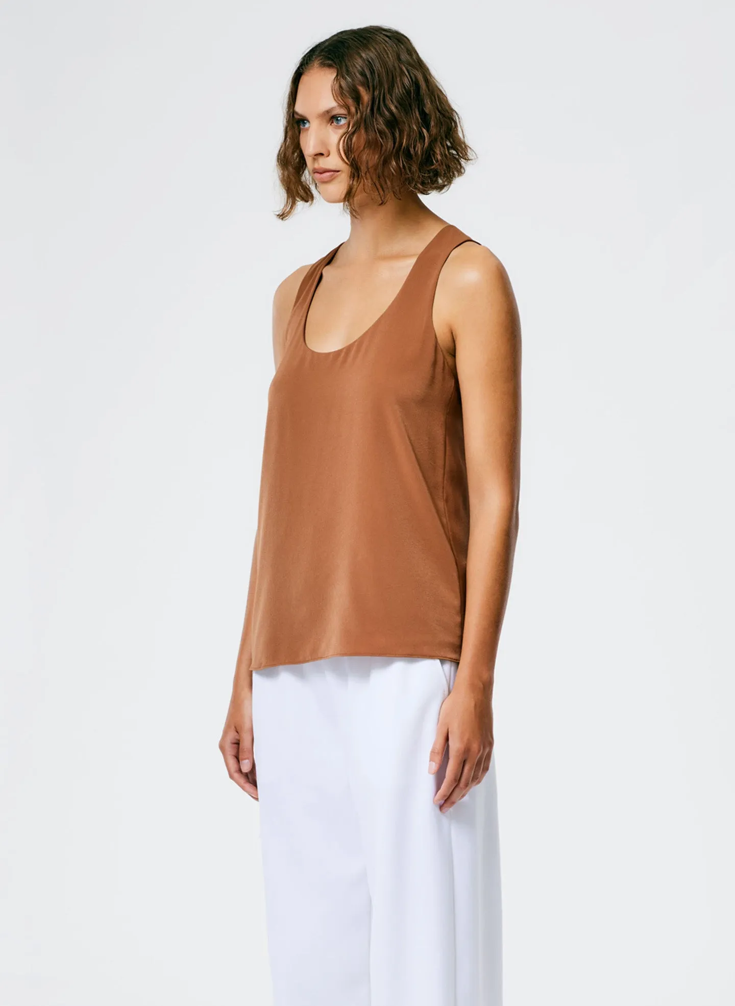 Soft Drape Tank sold by Tibi product image thumbnail 3