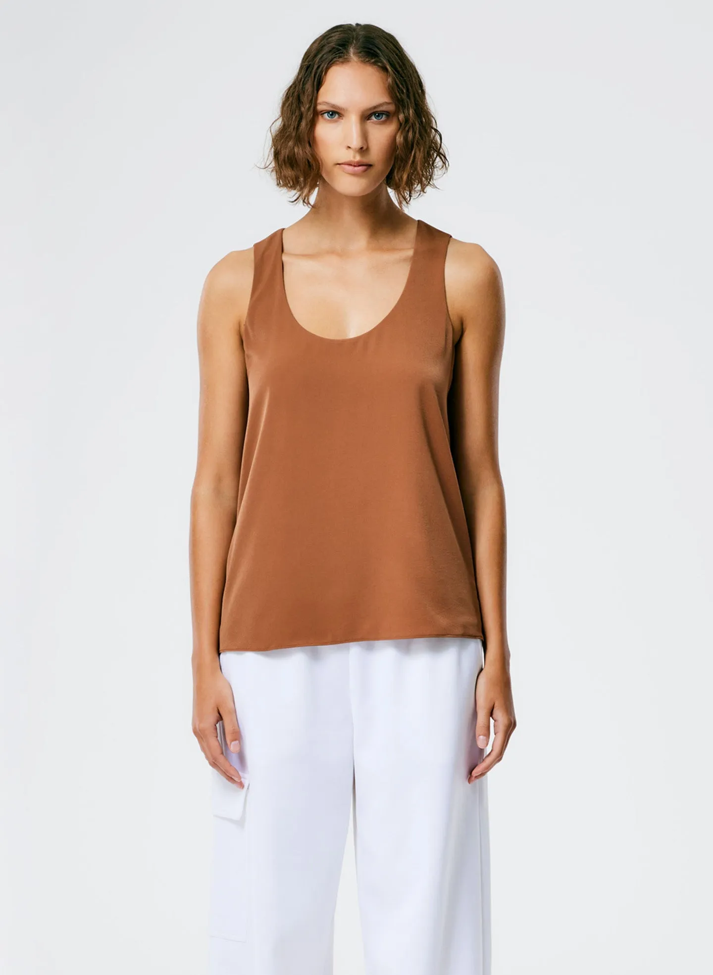 Soft Drape Tank sold by Tibi product image thumbnail 2