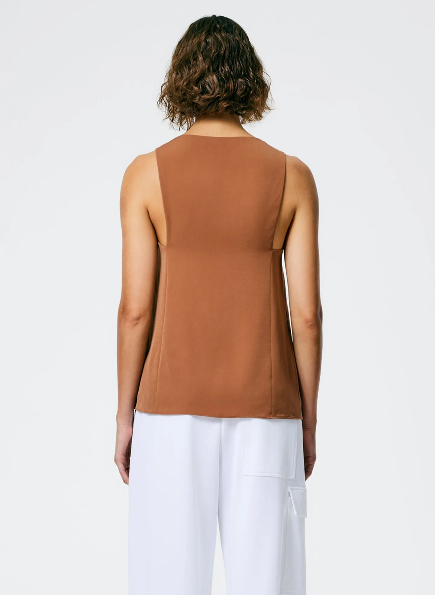 Soft Drape Tank sold by Tibi product image thumbnail 4