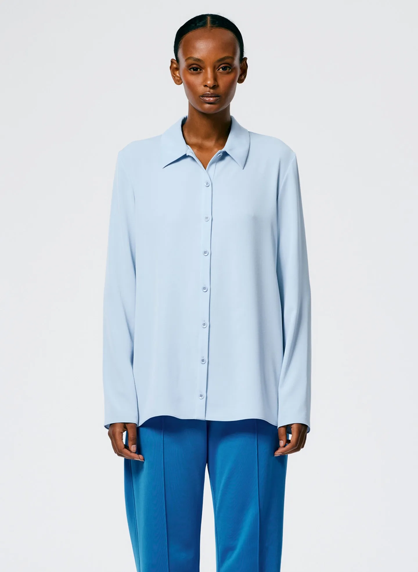 Soft Drape Slim Shirt sold by Tibi product image thumbnail 2