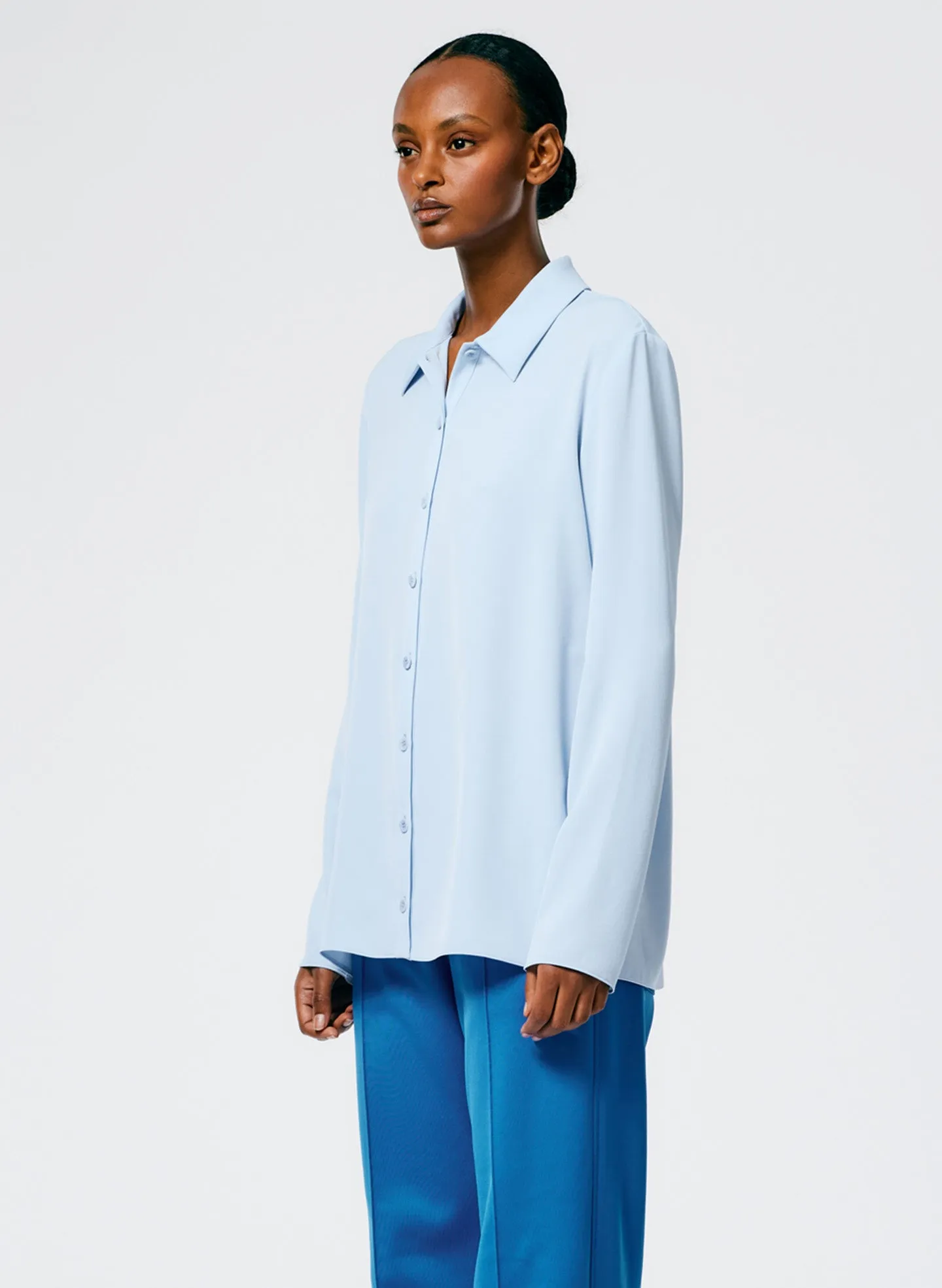 Soft Drape Slim Shirt sold by Tibi product image thumbnail 3